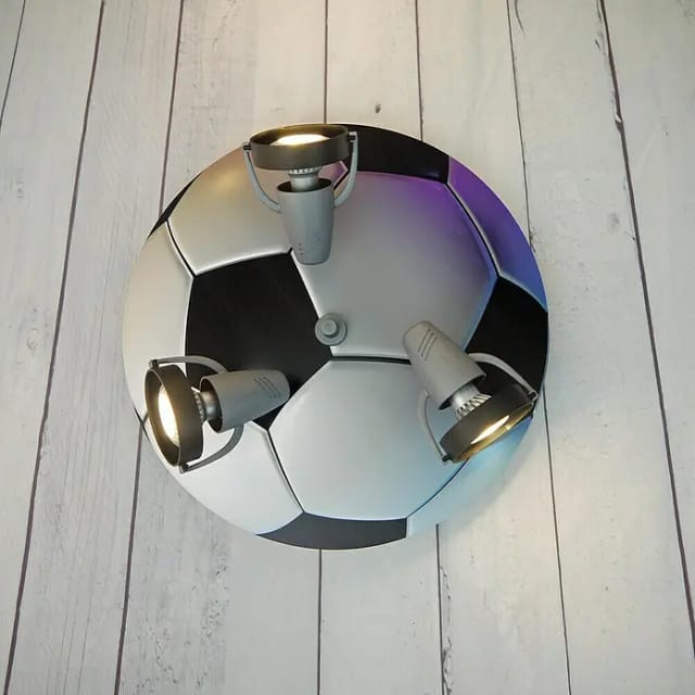 niermann Deckenleuchte Fußball, Kinderlampe, Strahler, Deckenlampe, Fußballlampe, Kinderzimmer, Sport