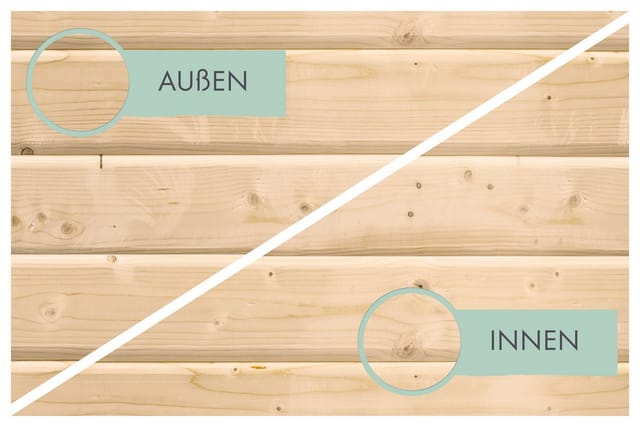 Karibu Holzpavillon Quadratus, verschiedene Größen