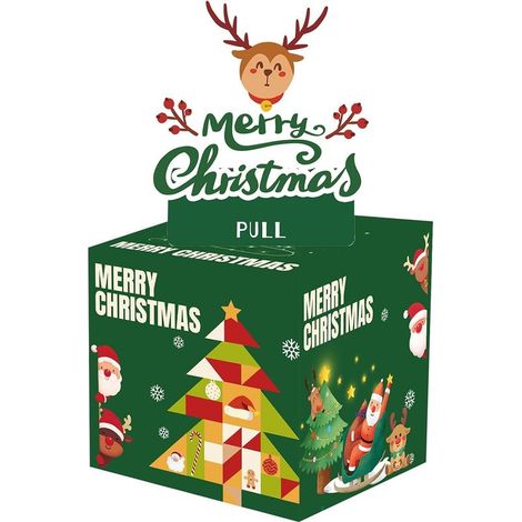 Weihnachtsgeldkassette Für Geldgeschenke, Weihnachtsüberraschungsgeschenkbox, Lustige Geschenkbox Mit Verschiebbarer Geldkassette, Weihnachtsmünzschublade Mit Auswurfkarte (stil B)
