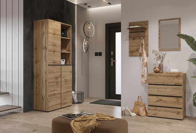 OTTO home Kommode Cross,Breite 60 cm, moderne grifflose Sideboard,4 Schubkästen, Schubladenschrank mit viel Stauraum, Flur Highboard