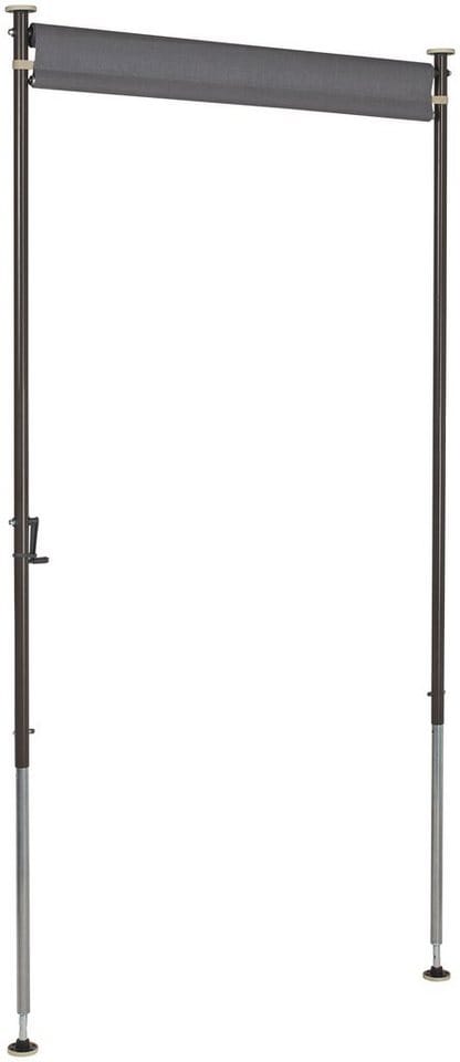Angerer Freizeitmöbel Klemm-Senkrechtmarkise grau, BxH: 150x275 cm