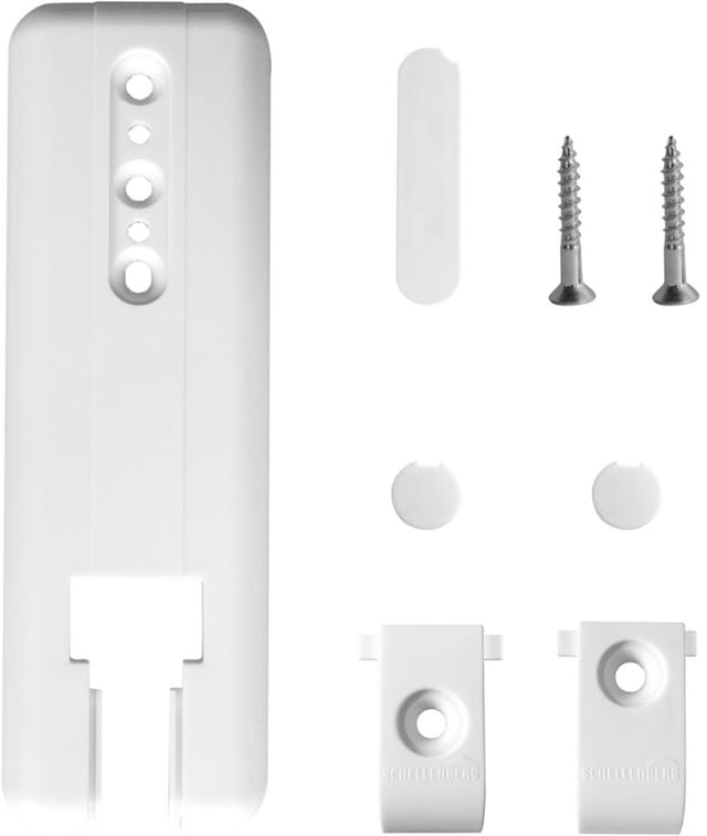 SCHELLENBERG Gurtwickler-Abdeckplatte Flexo Maxi, Zubehör für Einlassgurtwickler, Rollladengurtabdeckung Lochabstand 10,5 bis 16 cm