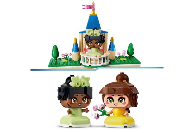 LEGO® Die Mini-Prinzessinnen Belle und Tiana mit ihrem Schloss (43291) Konstruktionsspielsteine, (358 St), LEGO Disney Princess, Made in Europe