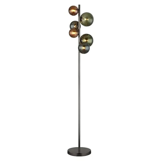GLOBO LIGHTING LED Stehlampe RIHA, Leuchtmittel wechselbar, Warmweiß, Stehleuchte, Glas, Wohnzimmer, Esszimmer