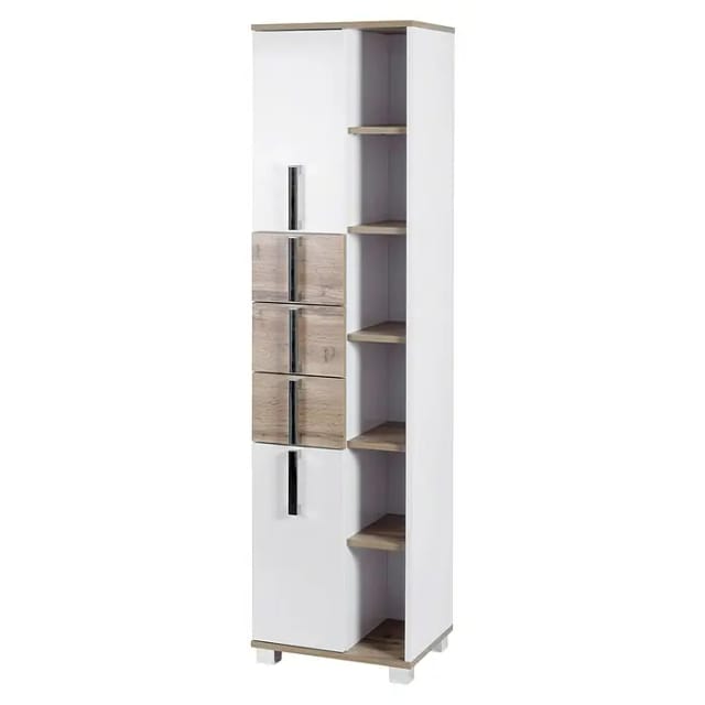 Schildmeyer Hochschrank Kampen made in Germany Höhe 163,7 cm, mit Metallgriffen, Stauraum durch offene Regalfächer