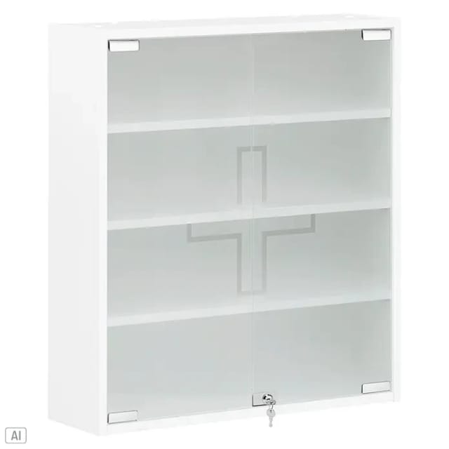 Schildmeyer Medizinschrank Bjarne, Breite 64 cm Abschließbare Glastüren