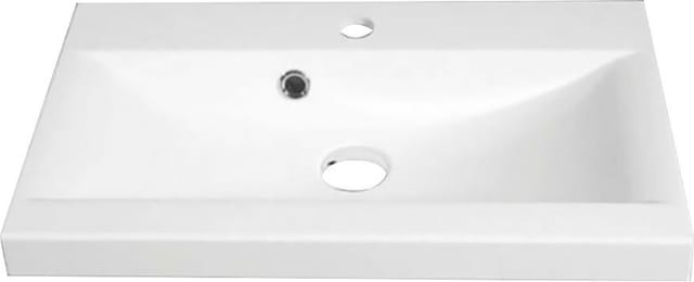 welltime Badmöbel-Set Canada - Fronten mit Wellenstruktur, (Komplett-Set, 3-St., Fronten mit Wellenstruktur), Badmöbel mit Soft-Close, Spiegelschrank, Waschtisch mit Becken