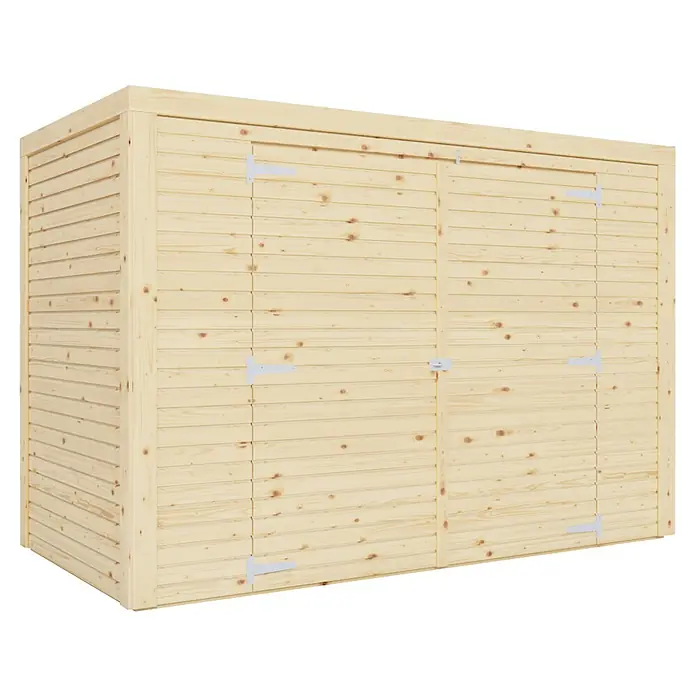 KONIFERA Fahrradbox Bike Box (Komplett-Set), aus Fichte, BxTxH: 207x103x143 cm