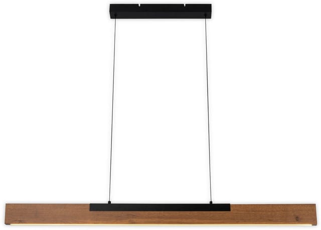 näve LED Pendelleuchte Wilma, Dimmfunktion, Memoryfunktion, LED wechselbar, Warmweiß, mit Holz, dimmbar per Wandschalter, Memoryfunktion, höhenverstellbar