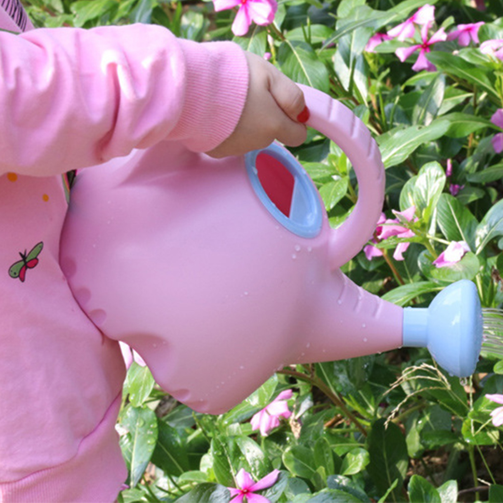 Elefanten-gießkanne Für Kinder, Niedliche Kunststoff-gießkanne, Gartenspielzeug, 1,5 L, Rosa