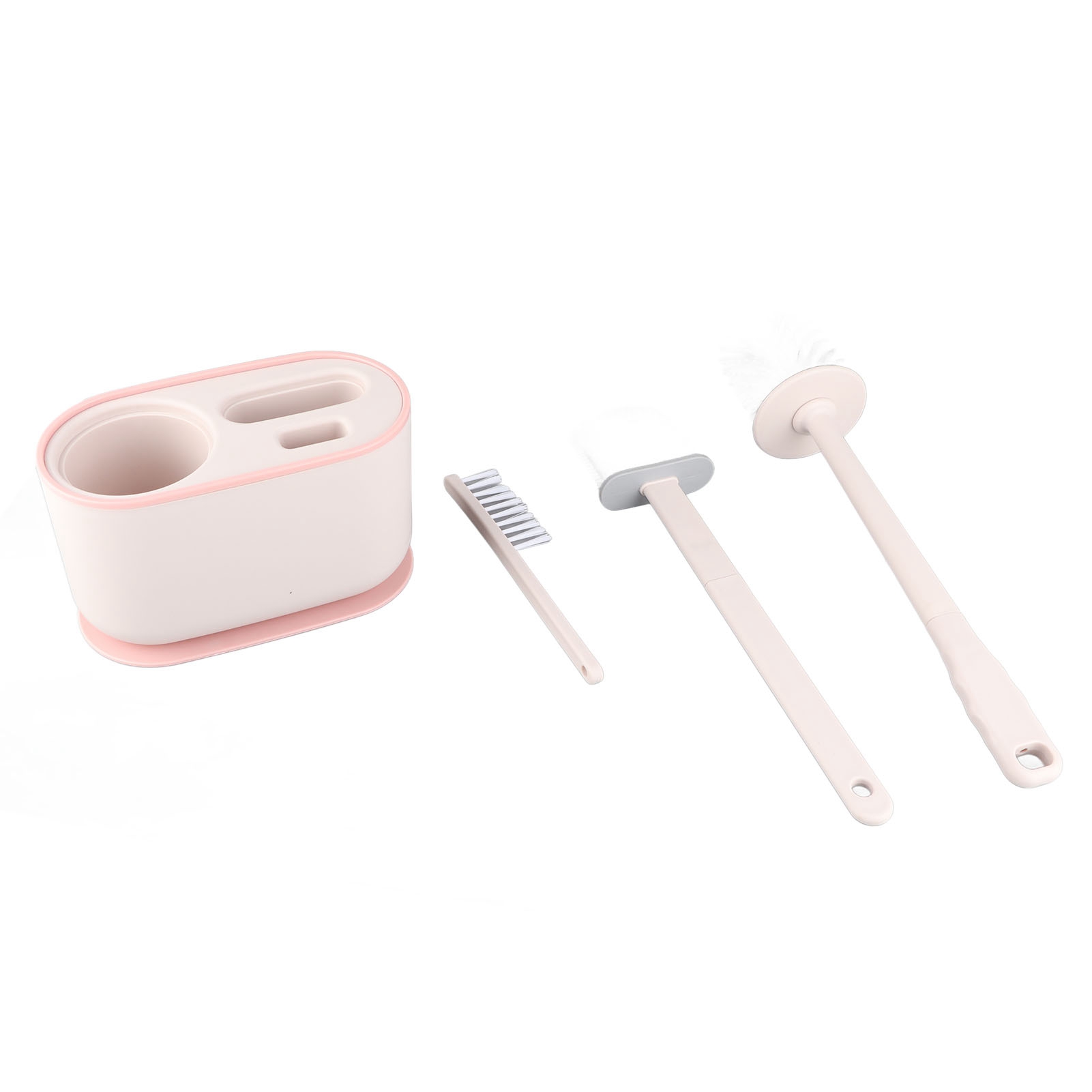 Wc-bürstenset Mit Langem Griff, Für Gründliche Reinigung, Multifunktional, Zum Aufhängen, Sakura, Rosa
