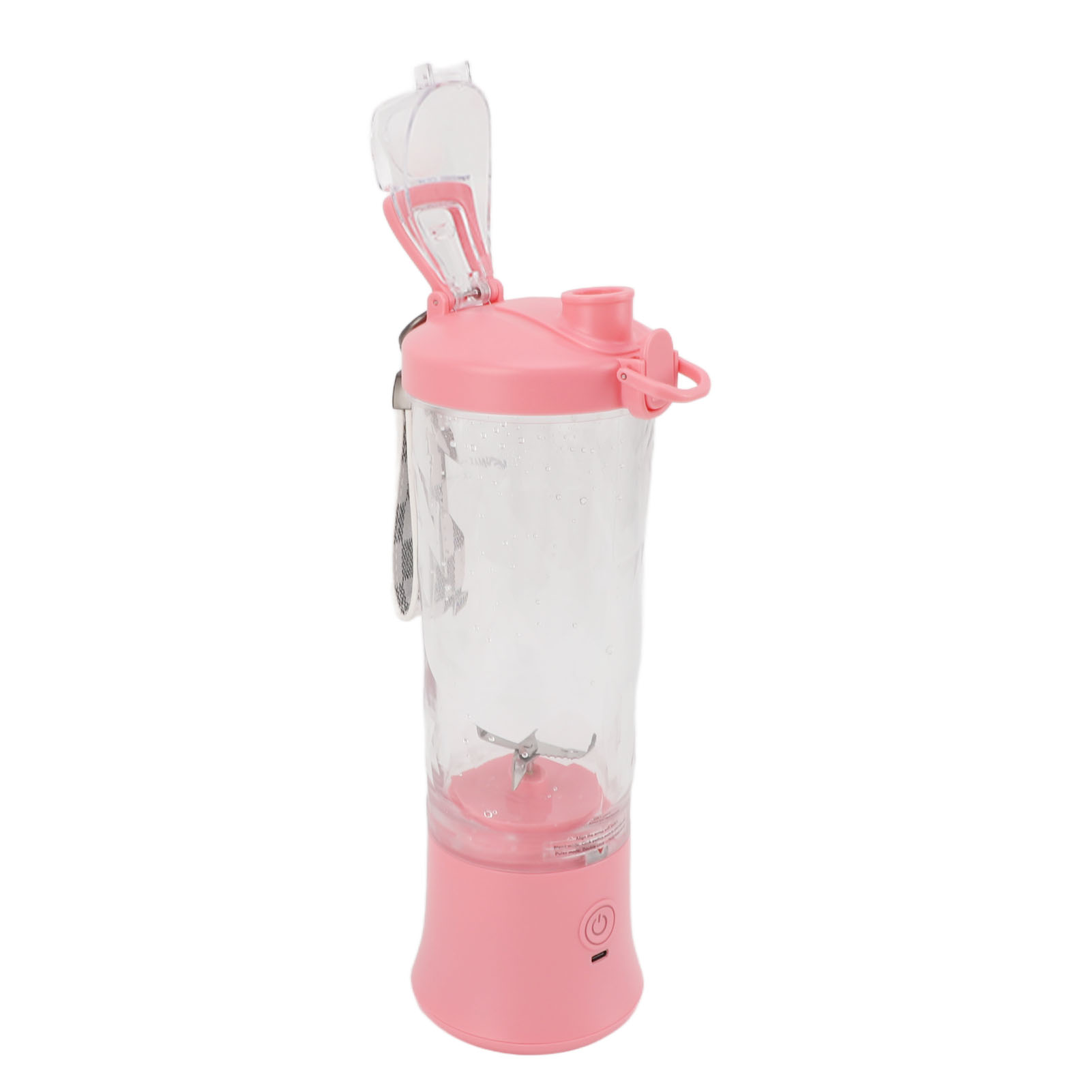 Tragbarer Standmixer, 600 Ml, 2 Modi, 150 W, 18.000 U/min, Usb-aufladbar, 4000-mah-akku, Luftdichter Deckel, Mini-smoothie-entsafter, Pink