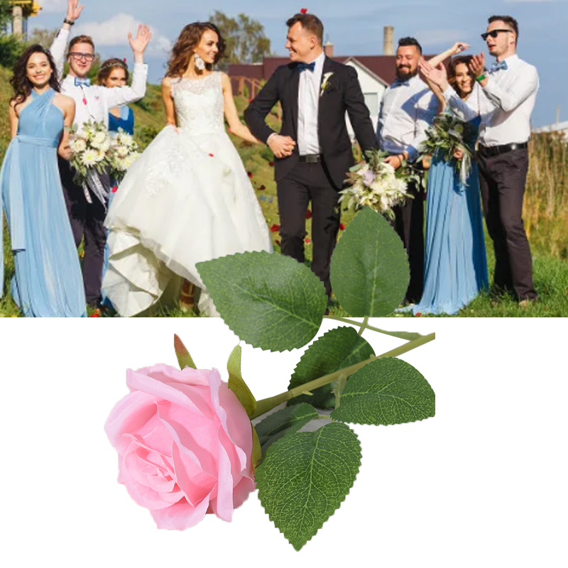 Künstliche Seidenrosen Fürs Wohnzimmer, Künstliche Blumen, Deko-elemente, Einzelne Künstliche Seidenrosen In Rosa