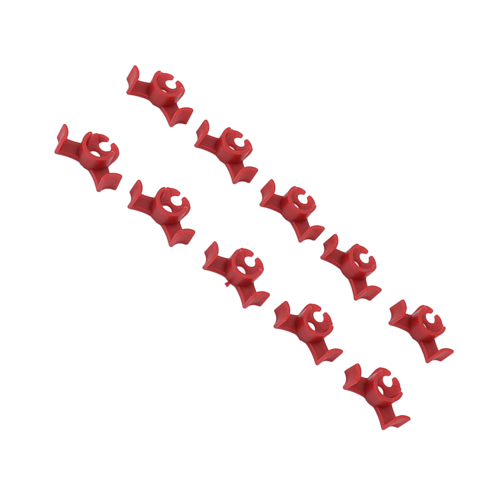 20 Stück Kunststoff-pflanzenclips Mit Geringer Spannung, 90°-winkel, Verstellbar, Für Gewächshäuser Und Gärten, Rot