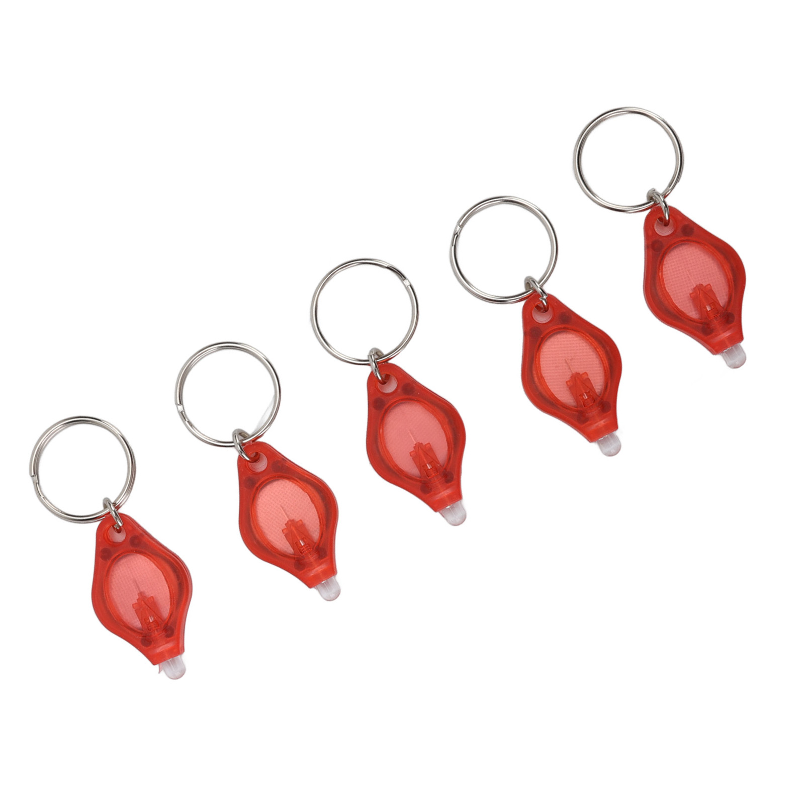 5-teiliges Mini-led-schlüsselanhänger-taschenlampen-set, Tragbare Schmuck-schlüsselanhänger-taschenlampe, Rotlicht-erkennung