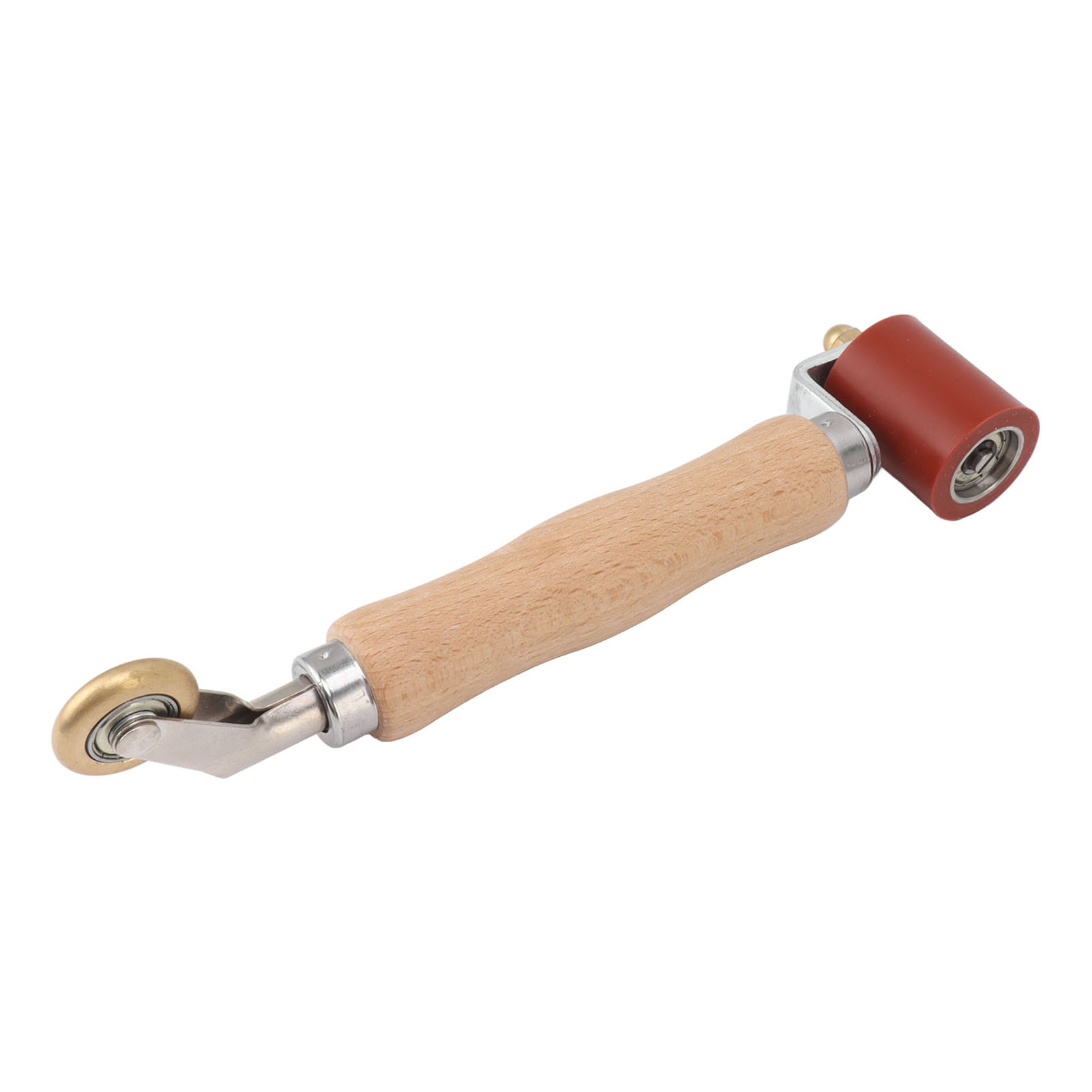 Silikon-fugenrolle 40 Mm, Mehrzweck, Messing, Mit Holzgriff, Für Tapeten, Flachtapeten, Zum Verschweißen Von Pvc Und Tpo, Rot