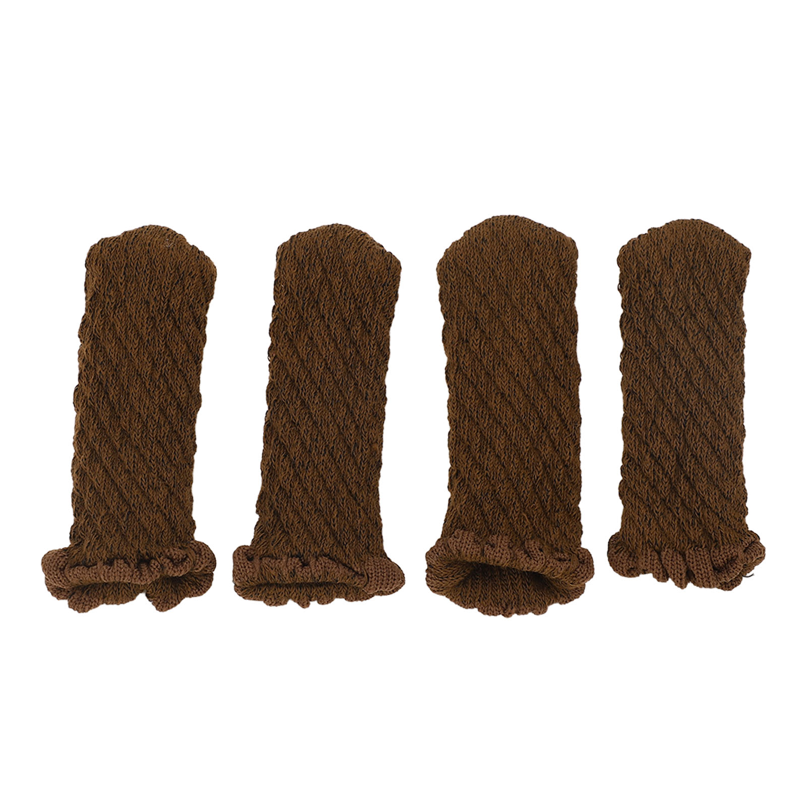20 Stück Dicke, Gestrickte Tisch- Und Stuhlbeinschoner, Möbelbeinschoner Für Hartholzböden, Elegante Schokoladenfarbe