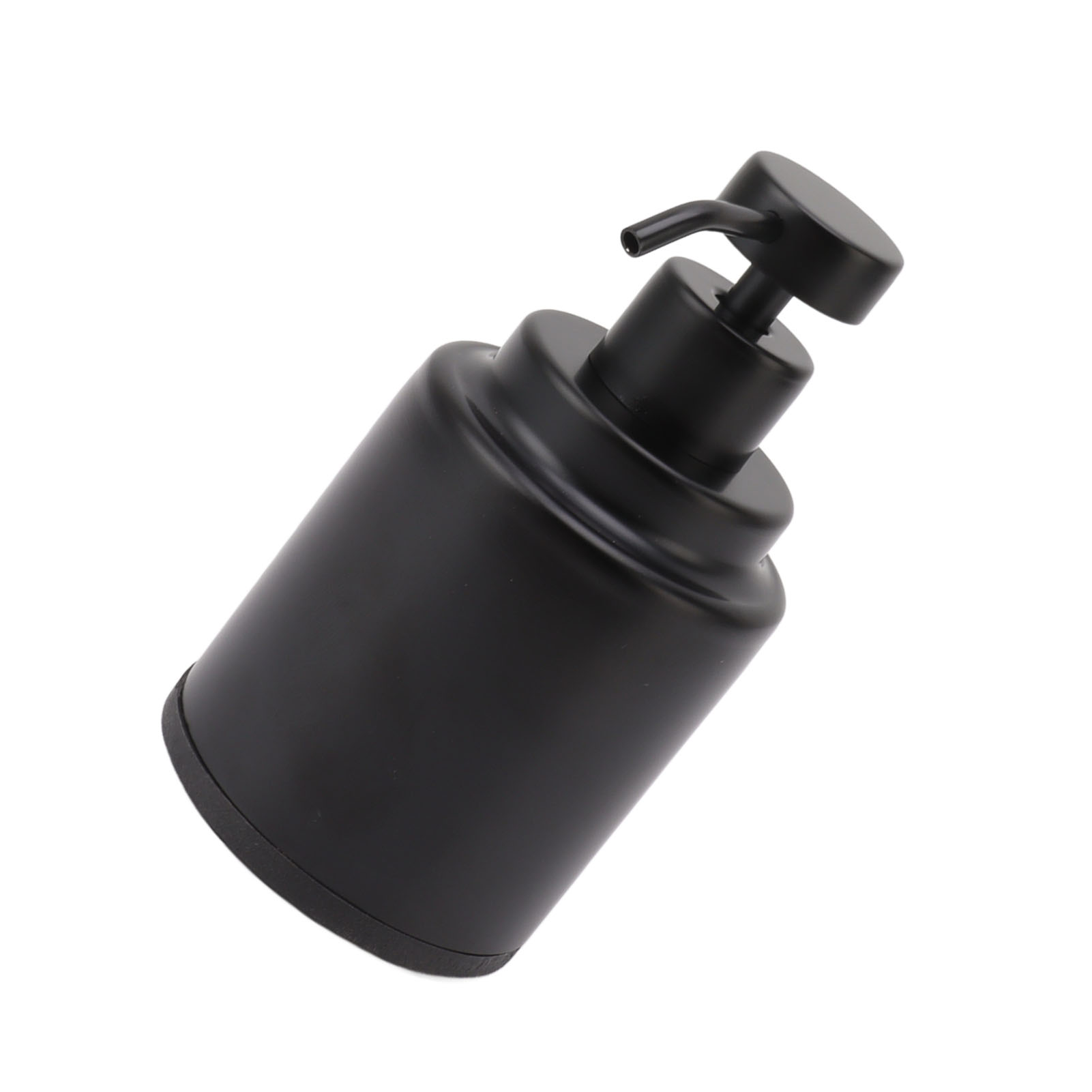 Seifenspender Aus Edelstahl Mit Handpumpe Für Flüssigseife, Flasche Mit Handpumpe Für Shampoo, Duschgel Und Lotion, Schwarz, Rund, 300 Ml