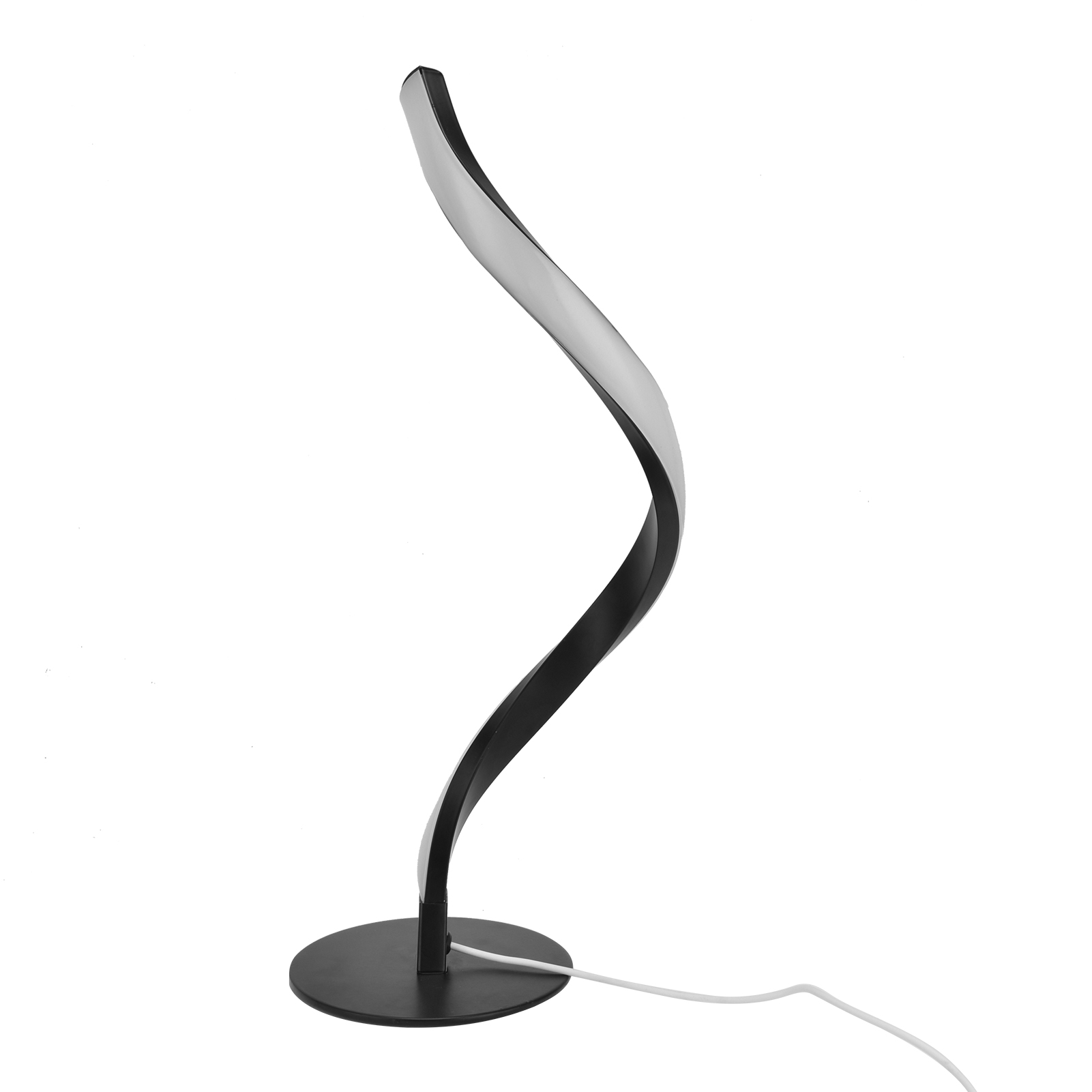 Spiral-led-tischleuchte, Kleine Nachtleselampe, Für Den Nachttisch, Eu-stecker 100–240 V (schwarz)