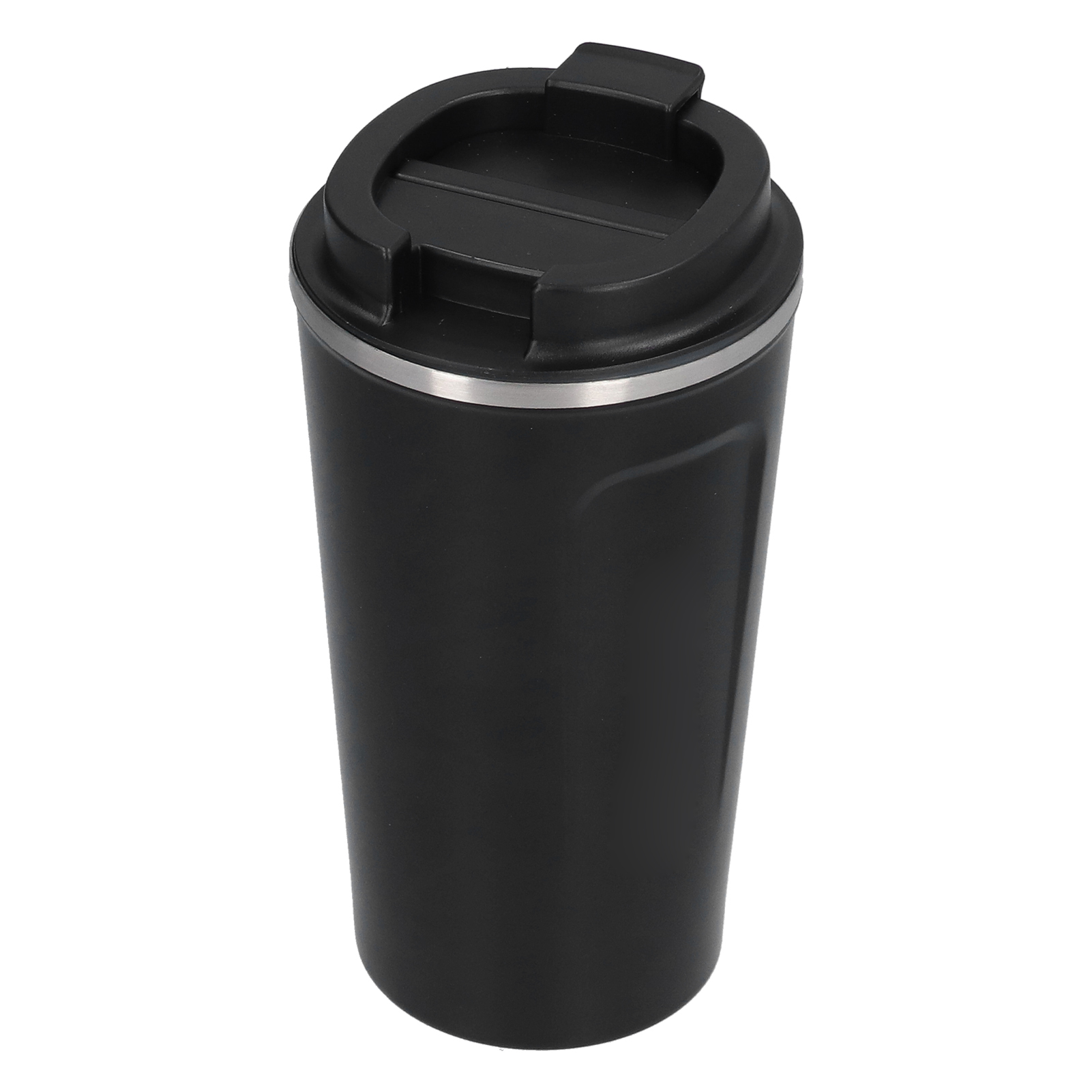 510 Ml Edelstahl-doppelwand-isolierbecher Für Autoreisen, Schwarz