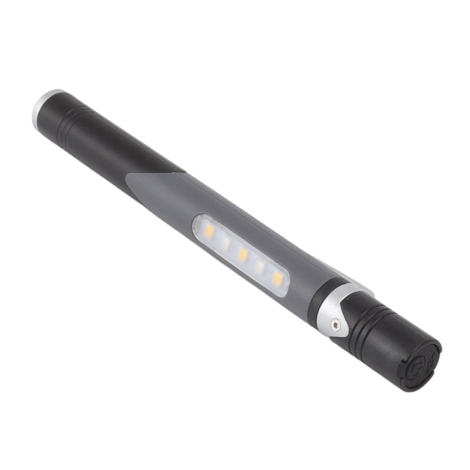 Usb-ladestift-taschenlampe, 3 Lichtquellen, Led-chip-clip, Vielseitig Einsetzbar, Reparaturstift-taschenlampe Für Krankenhäuser, Schwarz