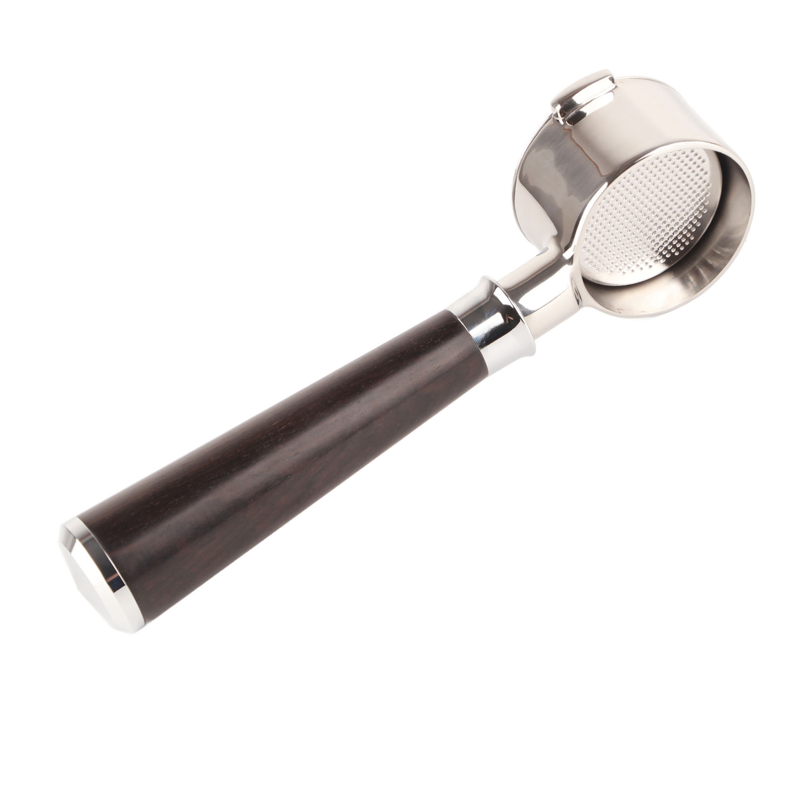 Kaffeefilter Aus Edelstahl, 51-mm-sieb, Bodenlos, Holzgriff, Für Die Kaffeemaschine Eco310, Schwarz