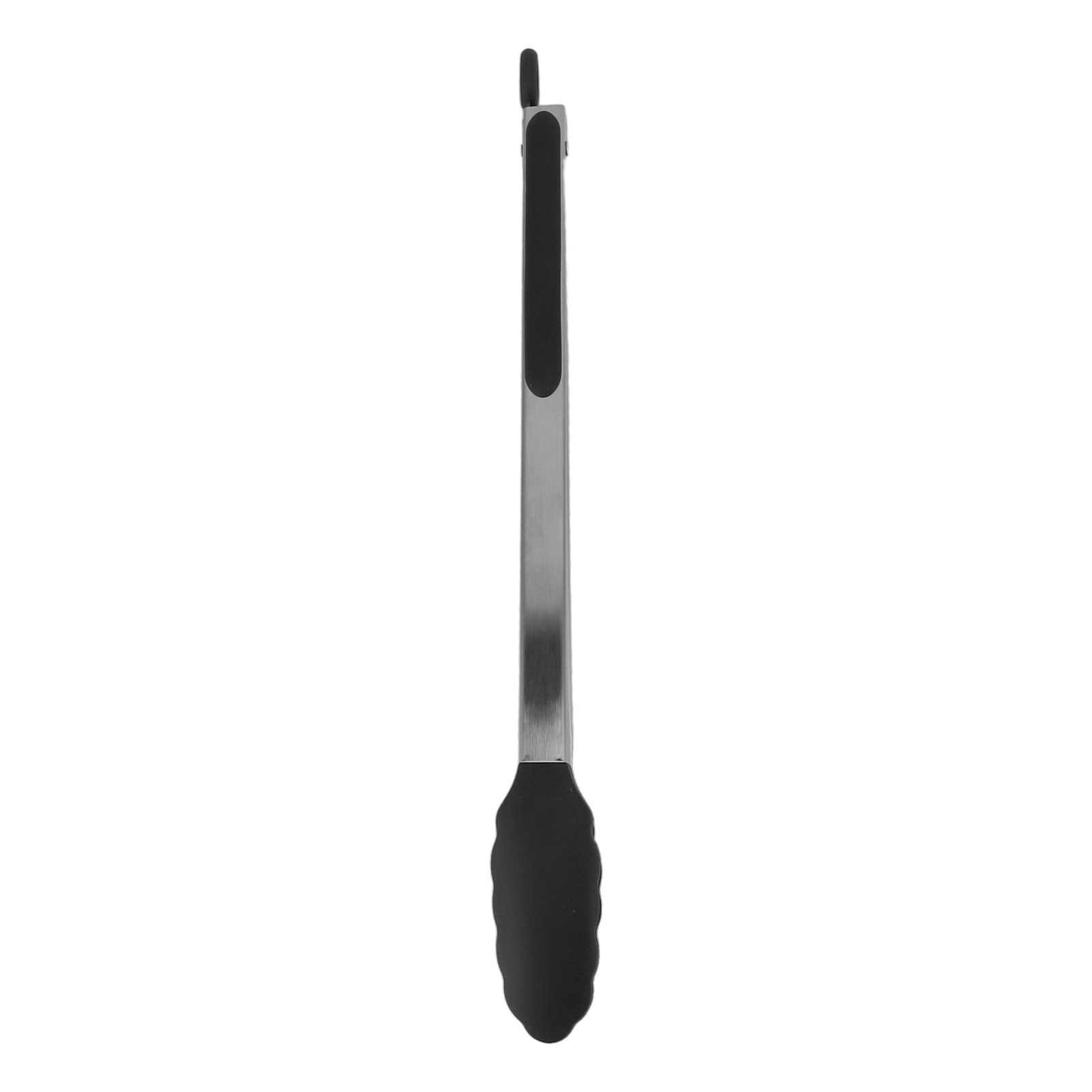 Küchenzange Aus Edelstahl Und Silikon, Hitzebeständig, Rutschfest, Zum Servieren, Backen Und Kochen, Schwarz, 40 Cm / 15,7 Zoll