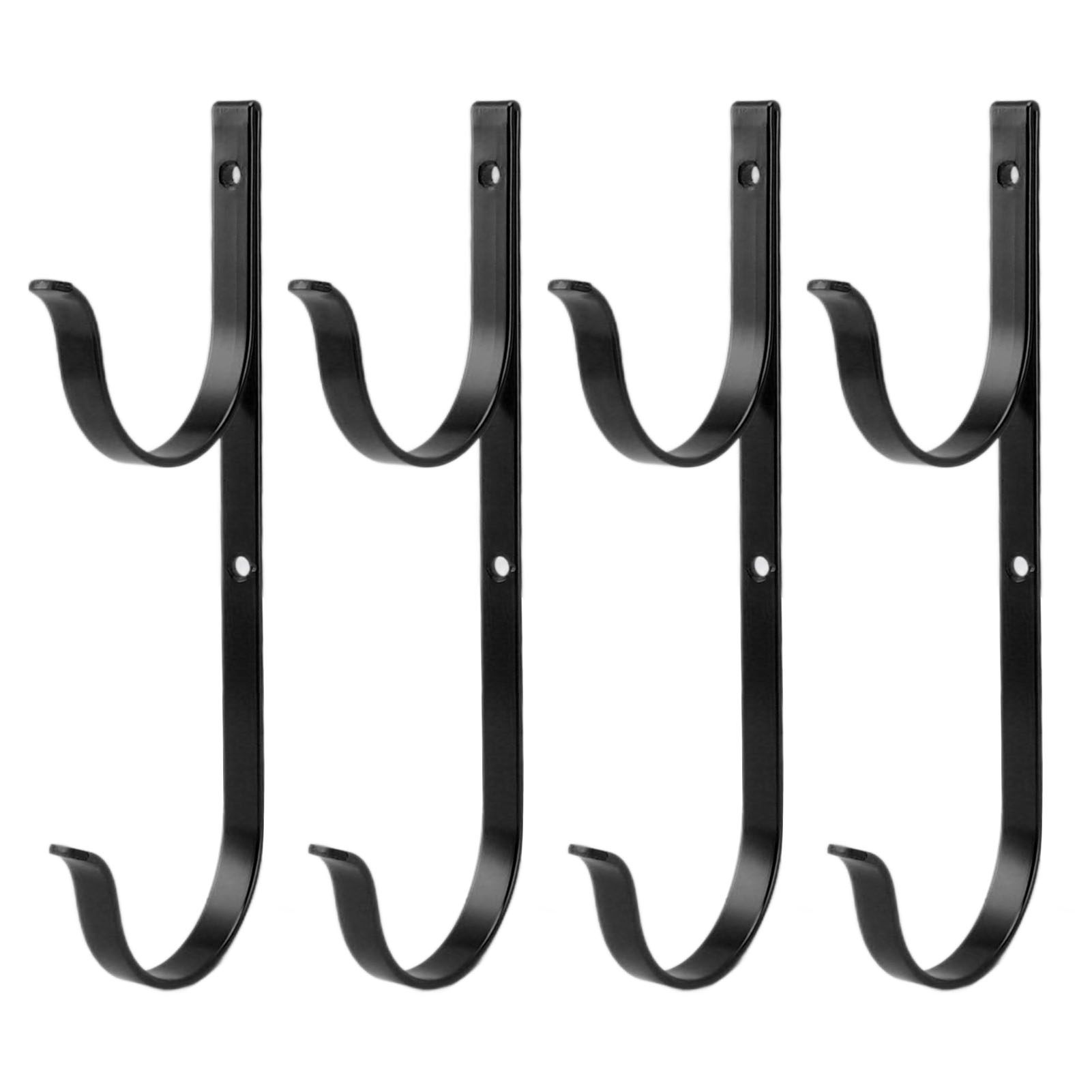 4 Sets Poolstangenhalterungen, Professionelle Aluminiumhaken Für Stangen, Bürsten, Staubsaugerschläuche, Gartengeräte, Schwarz