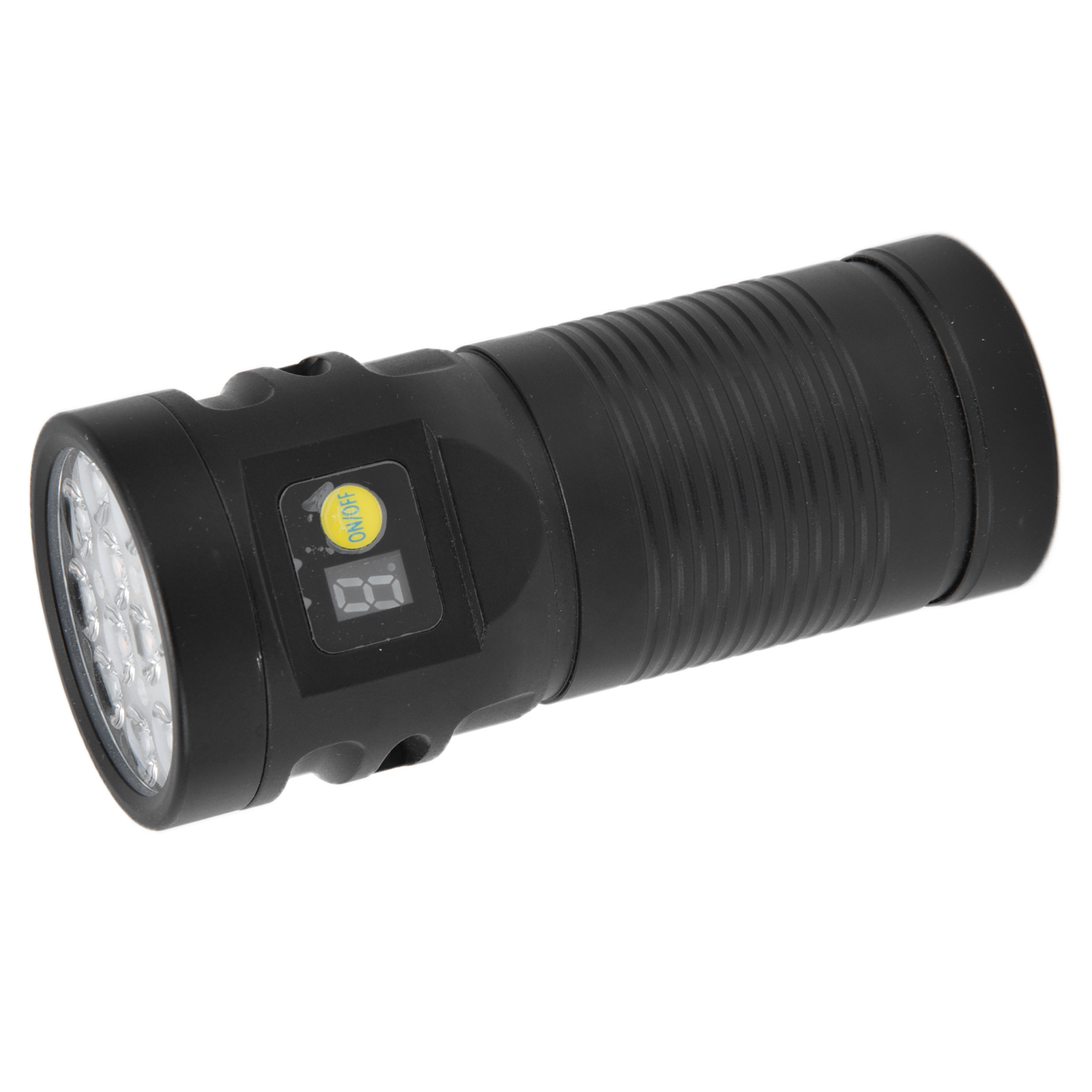 Hellste Led-taschenlampe Mit 8 Modi, Usb-c-anschluss, 9000 Mah, Wasserdicht, Multifunktional, Für Outdoor-camping, Schwarz