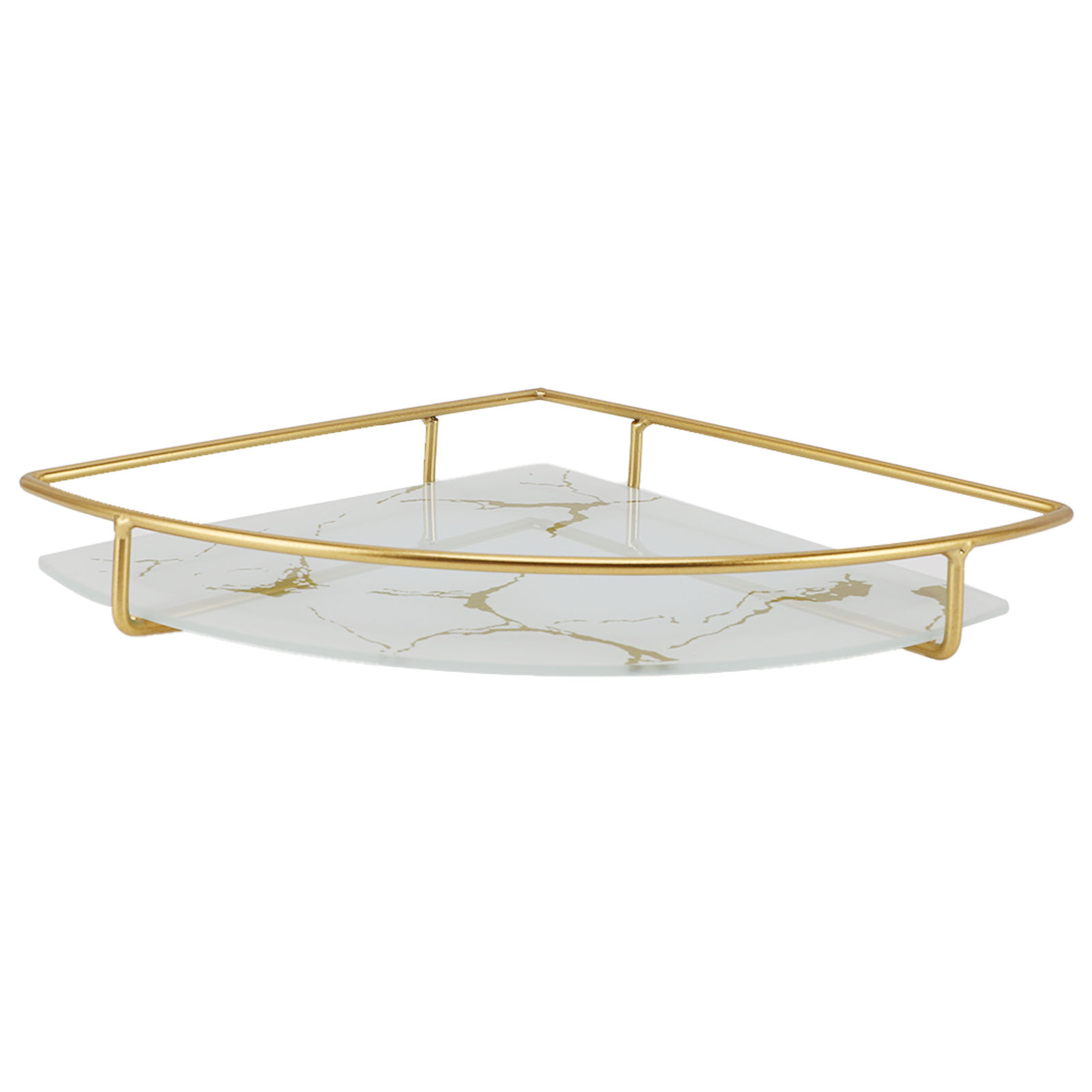 Badezimmer-ablageschale, Leicht, Luxuriös, Dekorativ, Dreieckig, Goldfarben, Strukturiert, Für Badezimmer, Für Seife, Handtücher, Servietten, Schmuck, Make-up, Weiß