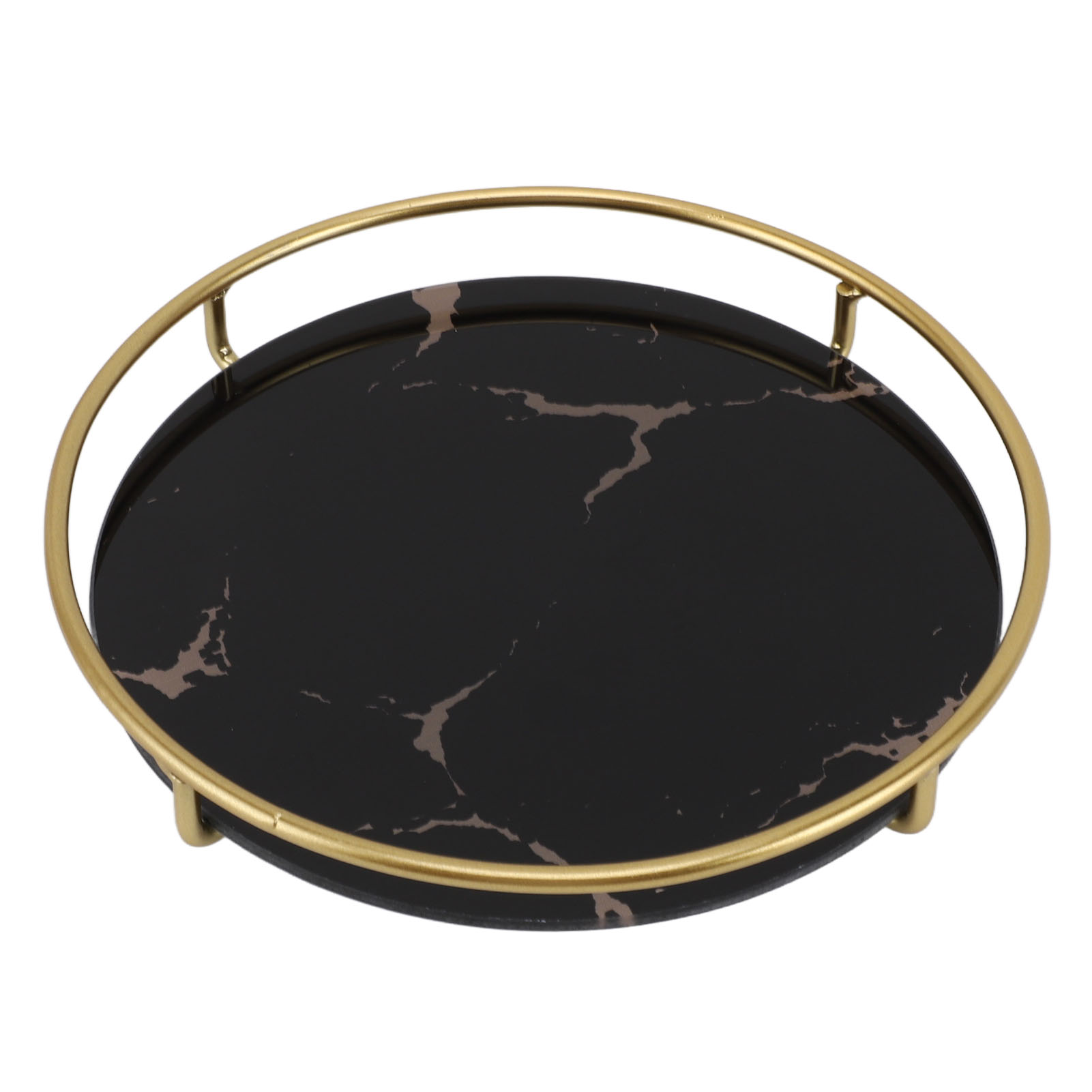 Rutschfeste Badezimmerablage, Stilvoll, Elegant, Organizer Für Kosmetikartikel, Schmuck, Schwarz, Rund