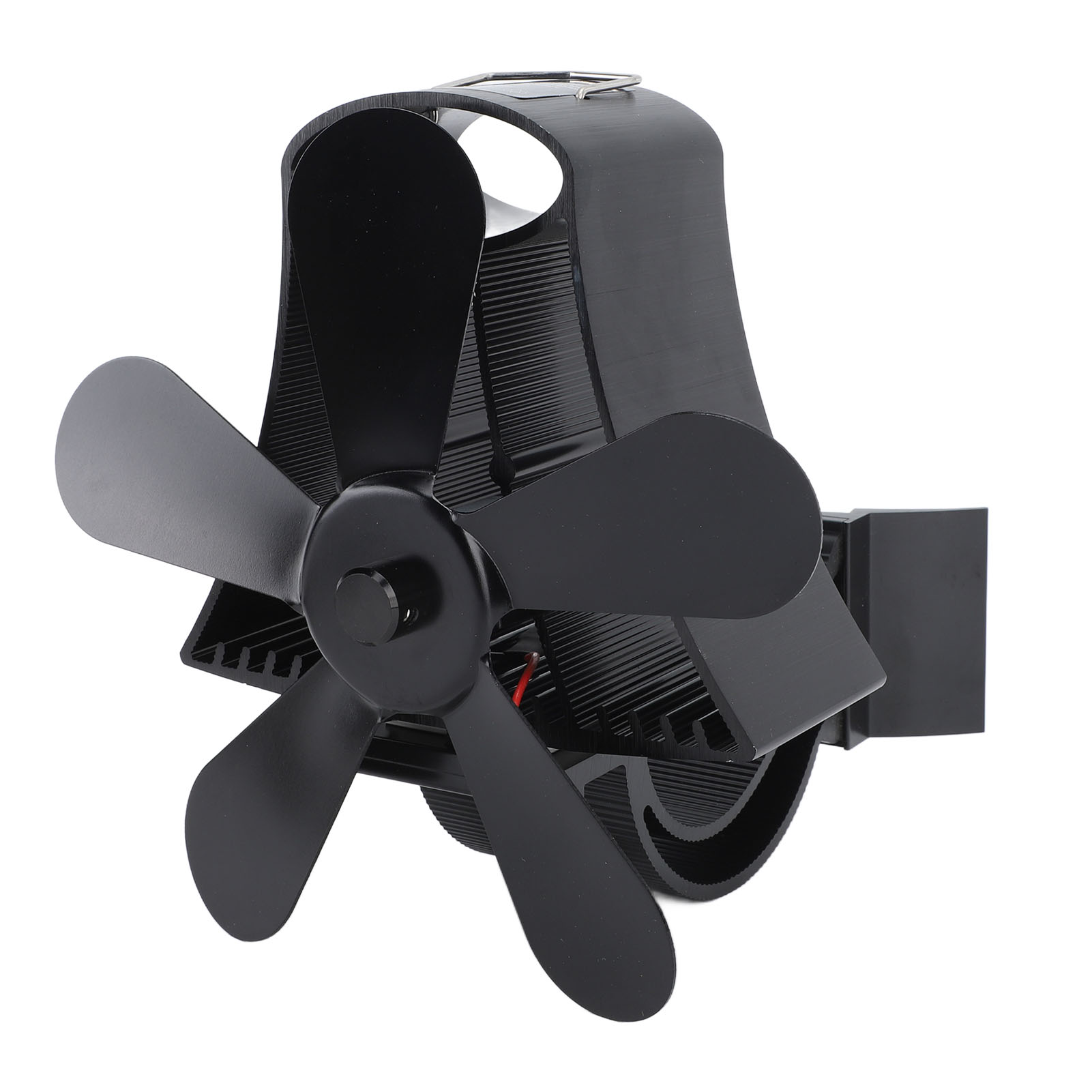 Magnetischer Wandventilator Für Kamine, Leiser Betrieb, 5 Flügel, Kaminofenventilator, Wärmebetrieben, Schwarz
