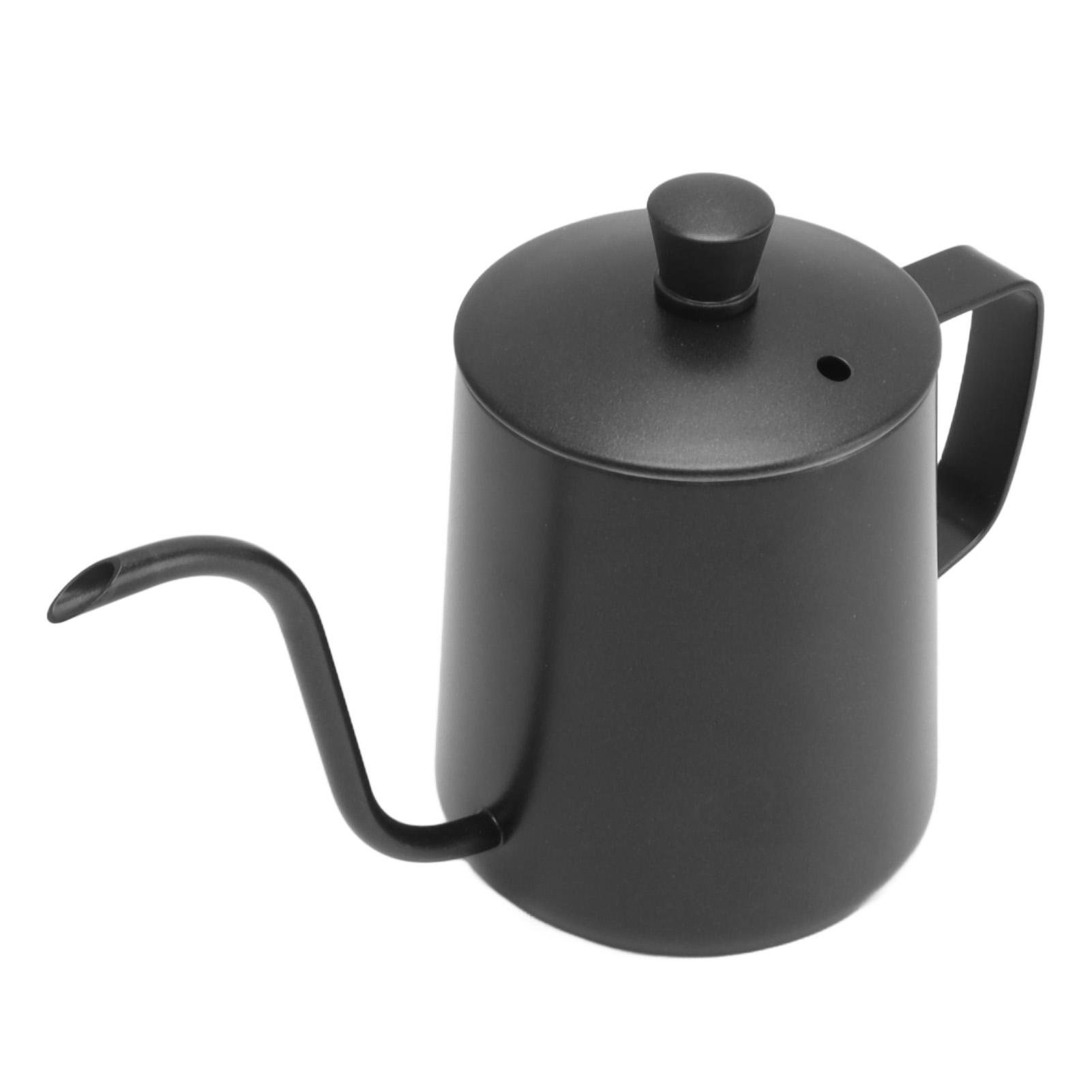 Kaffeekessel Mit Langem, Schmalem Ausguss, Edelstahl 304, Schwanenhals, 350 Ml, Schwarz, Mit Deckel