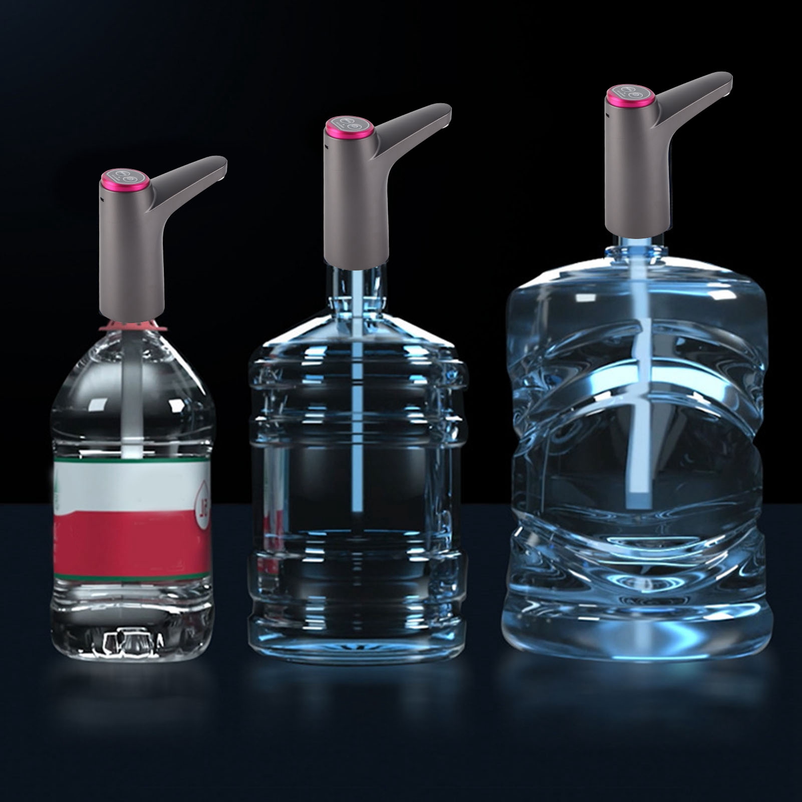 Automatischer Usb-wasserspender Mit Elektrischer Wasserflaschenpumpe Für Zuhause Und Camping, Schwarz, Mit Eingebautem Akku