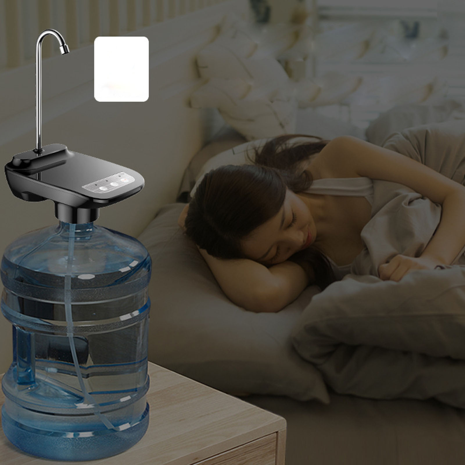 Elektrischer Wasserspender Für Zuhause, Multifunktionale Elektrische Trinkwasserpumpe In Schwarz
