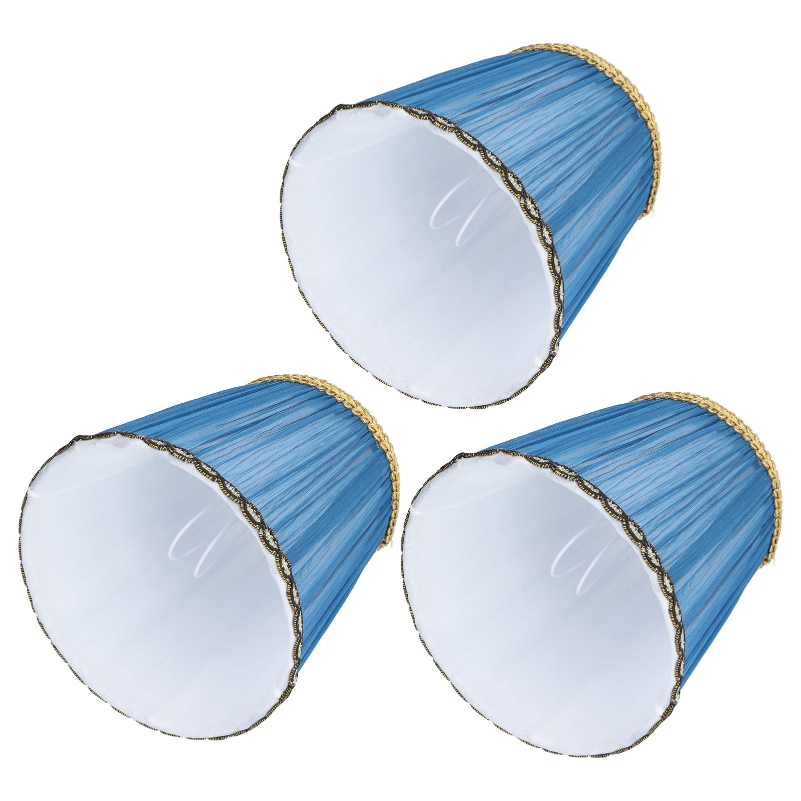 3-teiliger E14-lampenschirm Zum Aufklemmen, Für Kerzenhalter, Wandlampen, Tischlampen, Heimdekoration (dunkelblau)