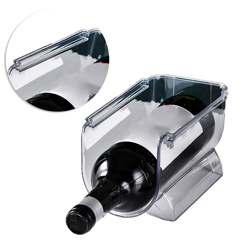 Weinregal, Faltbar, Kunststoff, Transparent Wasserflaschenhalter, Für Die Heimpräsentation, 1 Flasche, Transparent