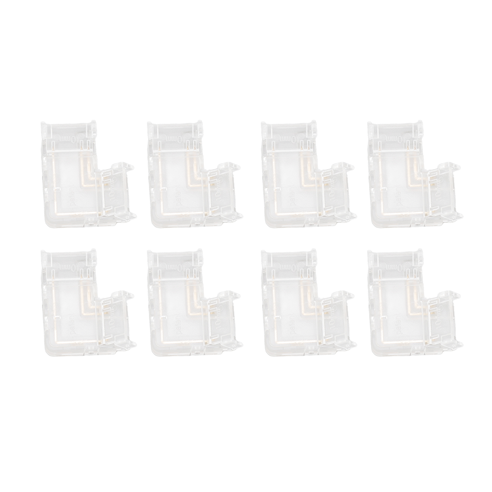 8-teiliger Professioneller Cob-led-streifenverbinder, Transparent, 3-polig, L-förmig, Für Cob-led-streifen