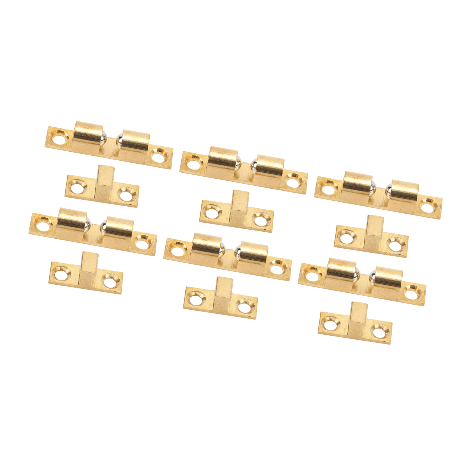 Set Mit 6 Schranktürriegeln, Messing-kugelkopfriegel Mit Goldener Schraube, Passend Für Die Meisten Schränke, 50 Mm / 2 Zoll