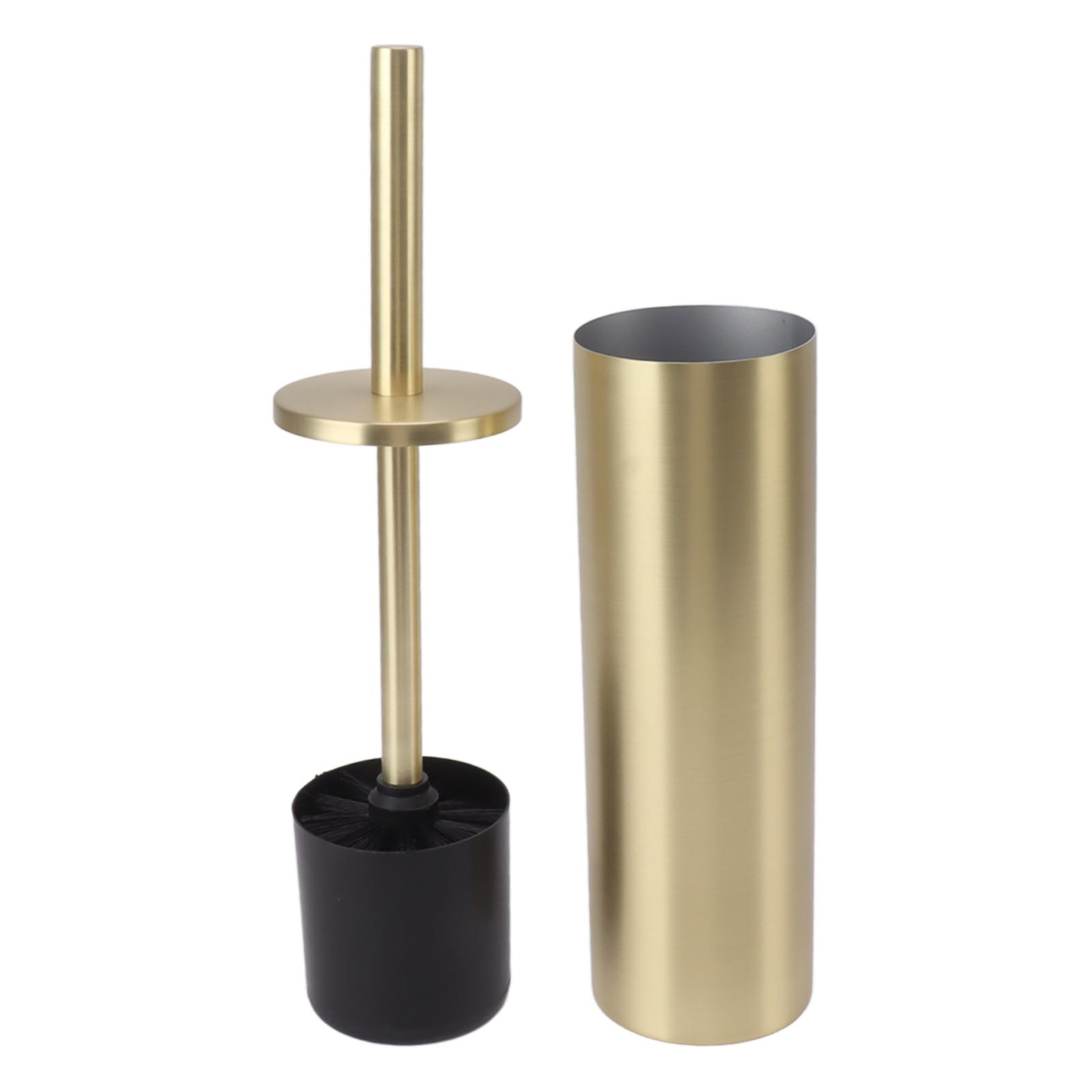 Toilettenbürsten-set Für Den Heimgebrauch, Badezimmer, Edelstahl, Goldene Toilettenbürste Mit Zylindrischem Bürstenhalter