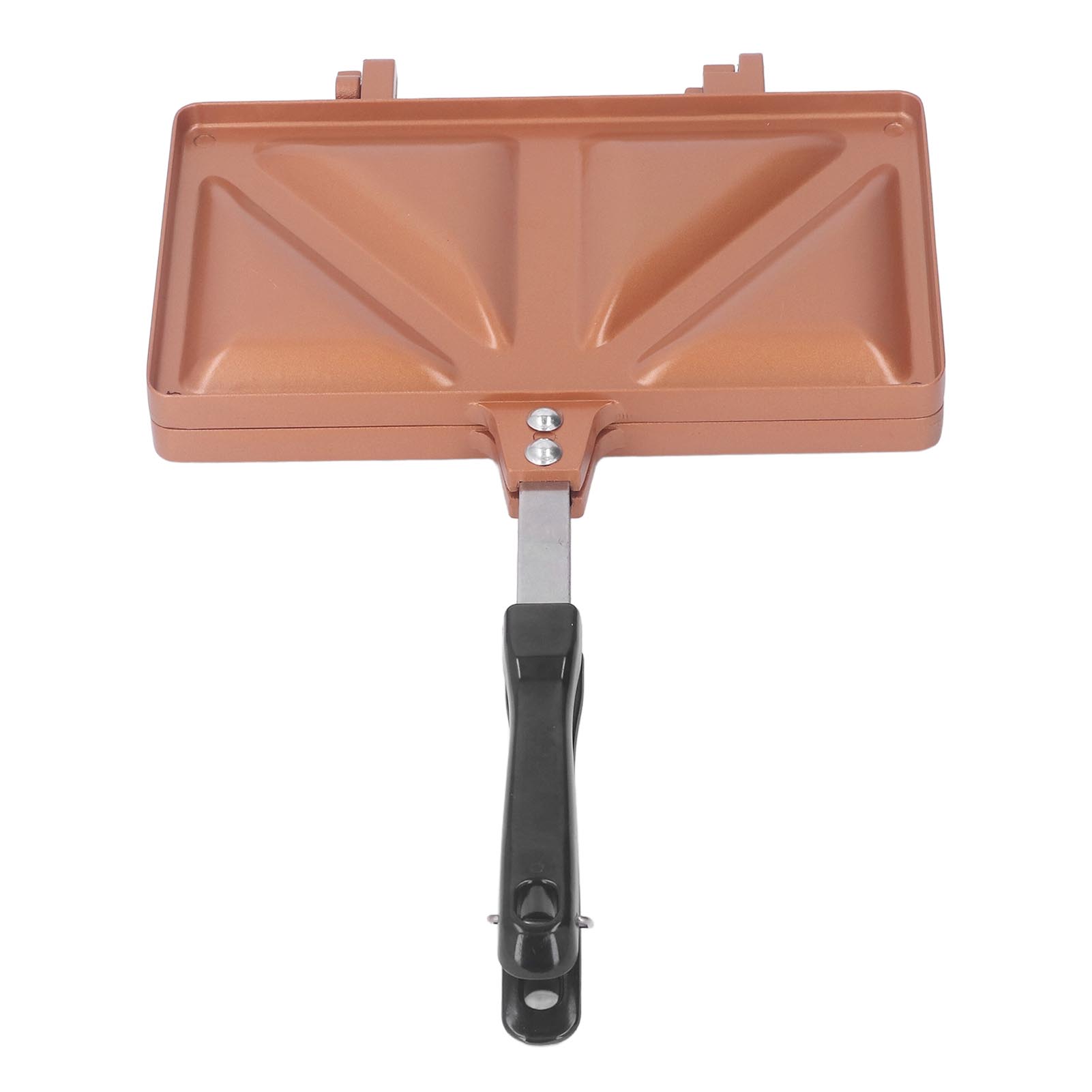 Sandwich-toaster Aus Aluminiumlegierung, Doppelseitige Pfanne Zum Braten Und Backen Von Sandwiches, Gold
