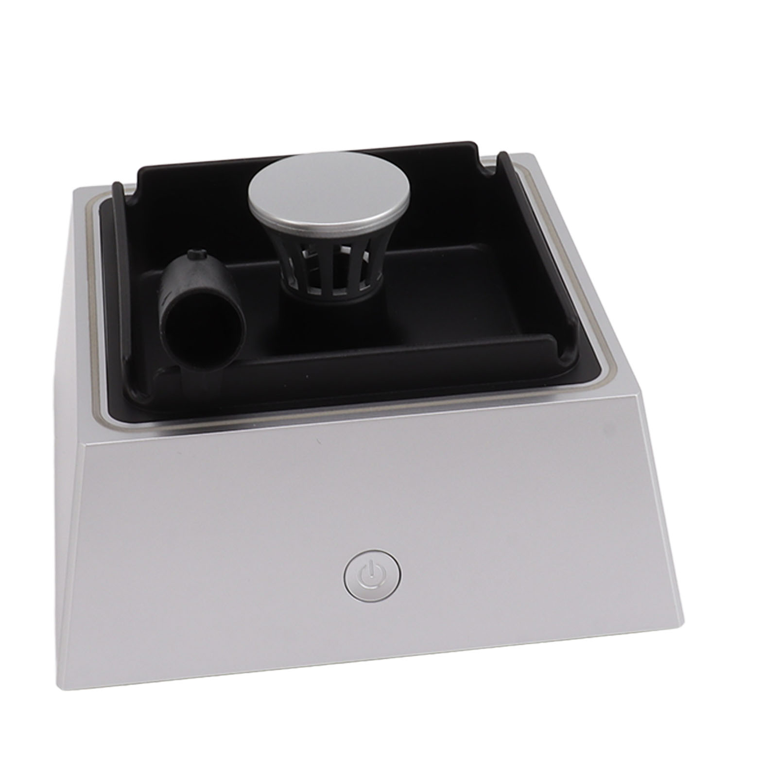 2-in-1 Luftreiniger-aschenbecher, Rutschfest, 1200 Mah, Leicht, Rauchfrei, Usb Typ-c, Für Büro Und Innenräume, Silber