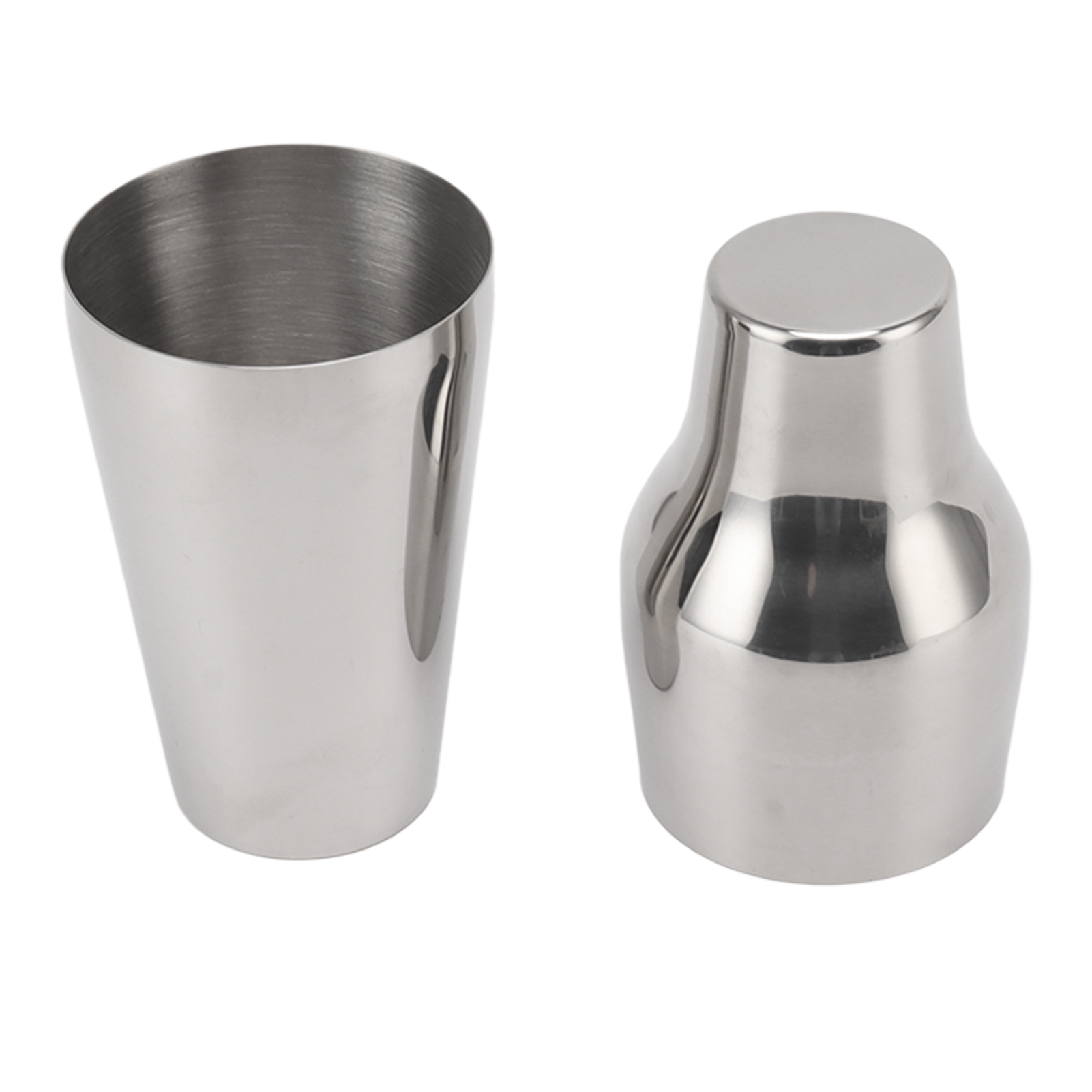 Cocktailshaker Aus Edelstahl Im Französischen Stil, 2-teilig, Martini-mixer, Getränkeshaker, Bar, Zuhause, Camping, Picknick, Silber