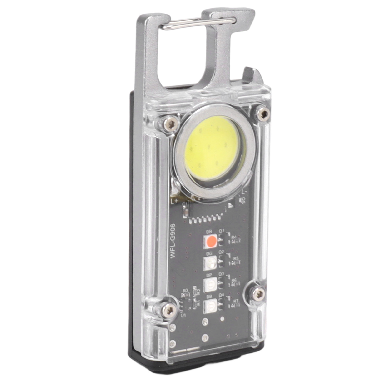 800 Lumen Cob-arbeitsleuchte Mit Akku, Mini-led-taschenlampe, Outdoor-taschenlampe, Flaschenöffner, Signalleuchte K45, Silber