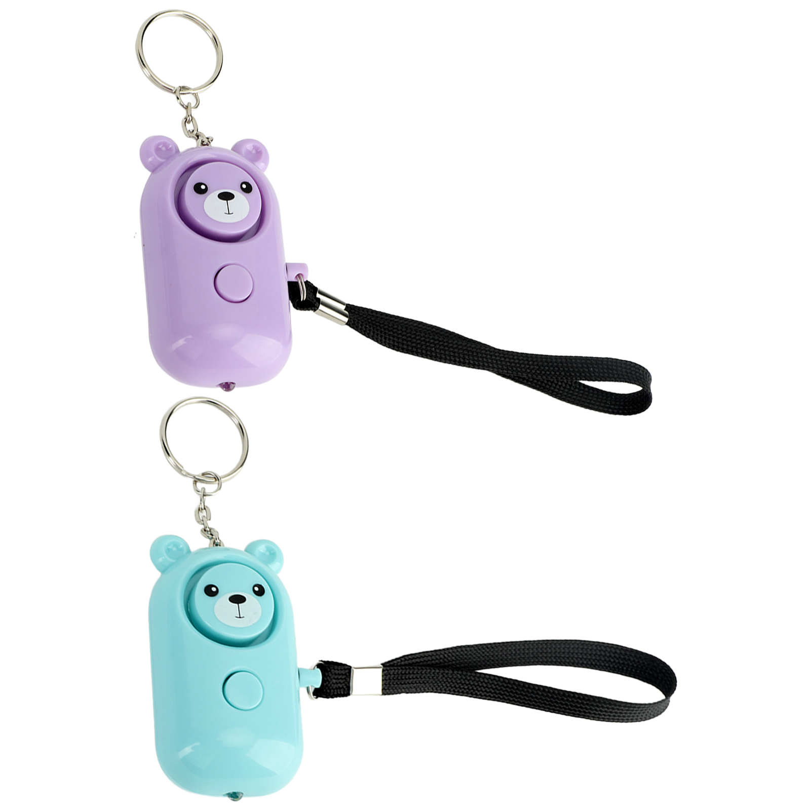 Sicherheitsalarm Im Bären-design, Schlüsselanhänger, Schutzvorrichtungen Für Frauen, Mädchen, Kinder Und Senioren, Lila-cyan