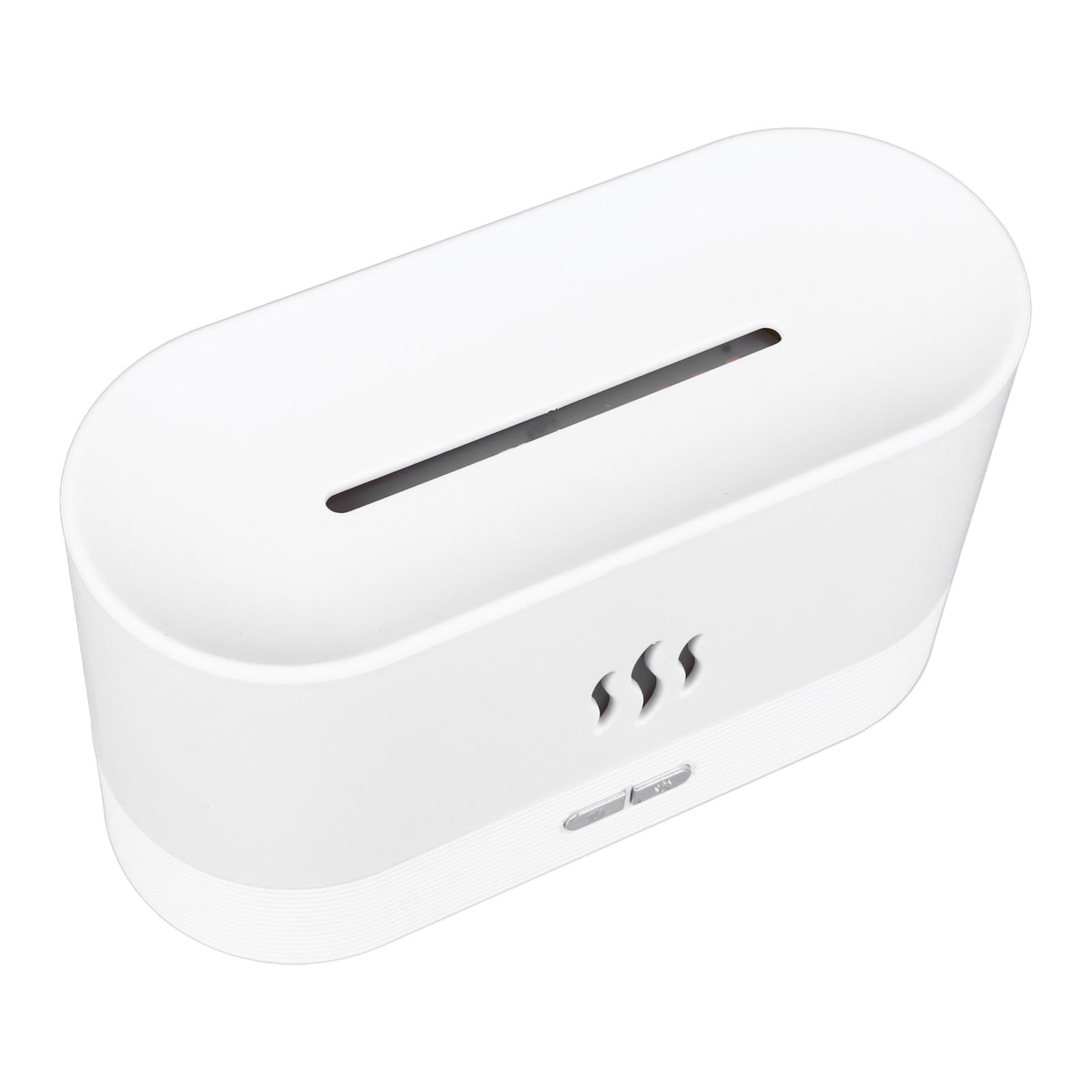 Luftbefeuchter Mit Flammenmuster, Usb-luftbefeuchter Mit Bunten Flammen, Aromadiffusor, Weiß