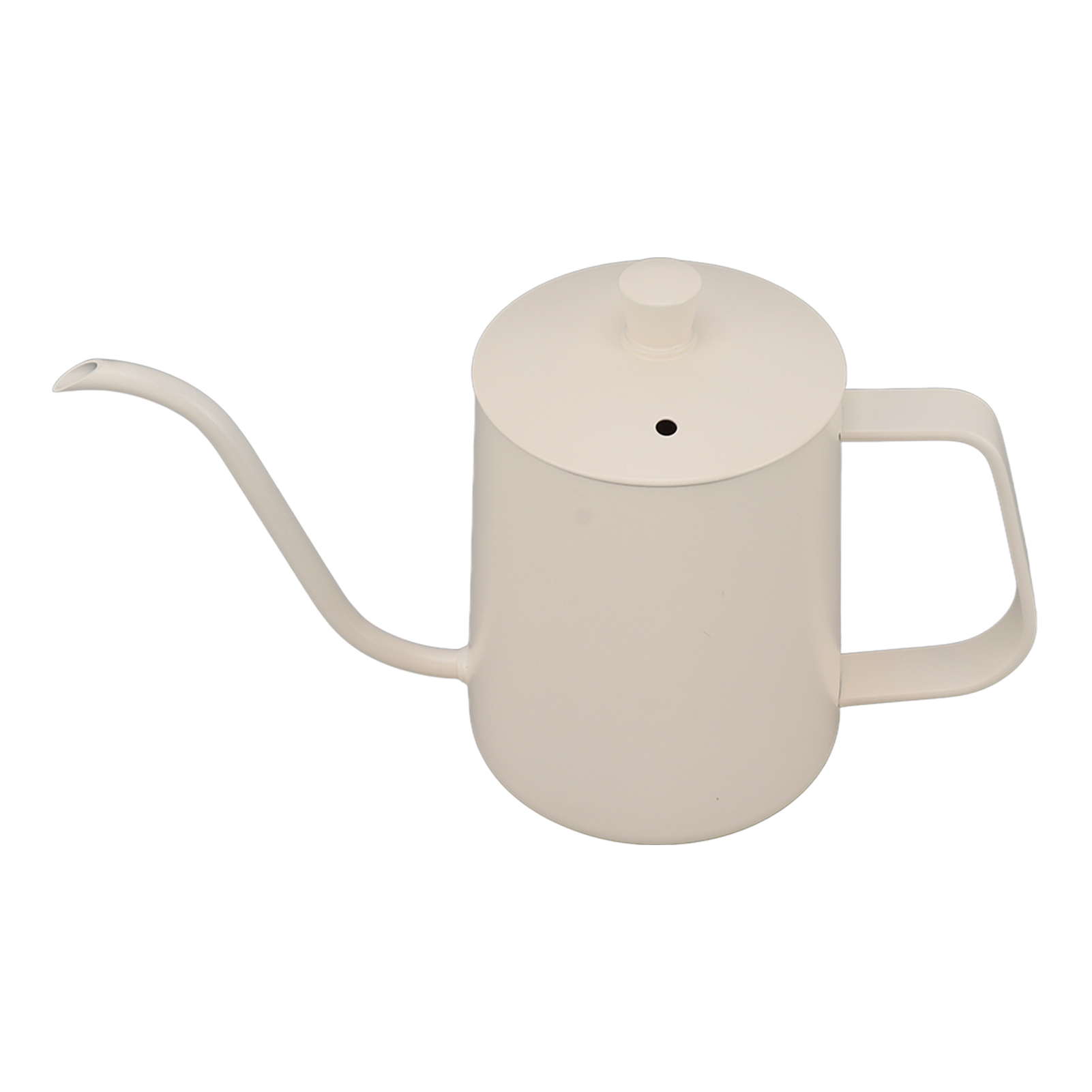 Kleiner Edelstahl-kaffeekessel Mit Präziser Schwanenhals-auslaufregulierung, Weiß, 350 Ml
