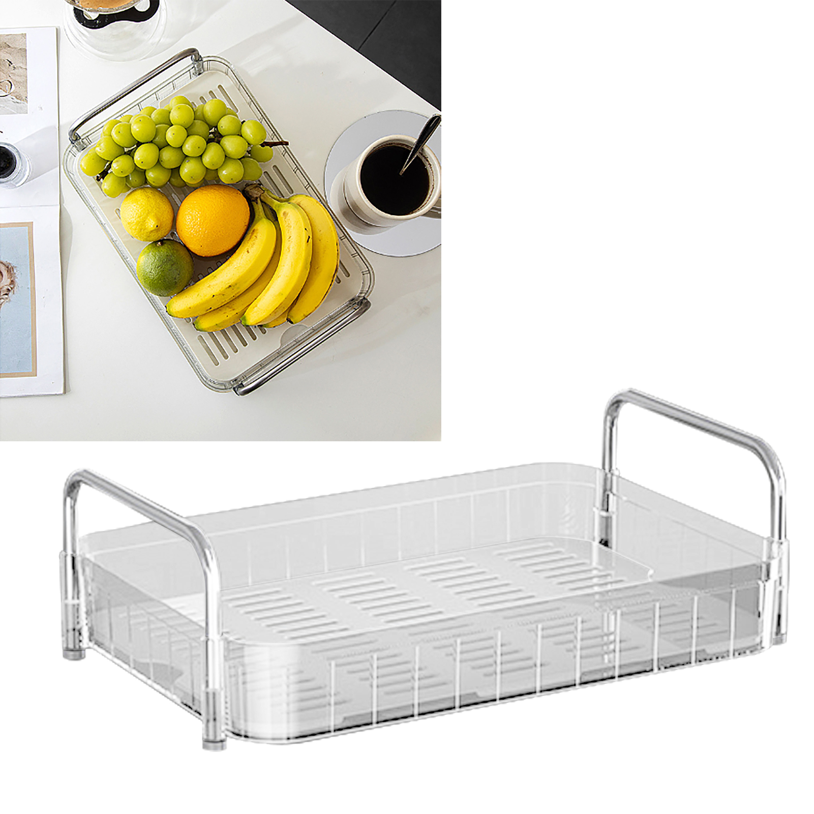 Tassentrockner Mit Abtropfschale, Ablage Für Die Küchenarbeitsplatte, Tassenorganizer Für Die Küche, Einlagig, Weiß