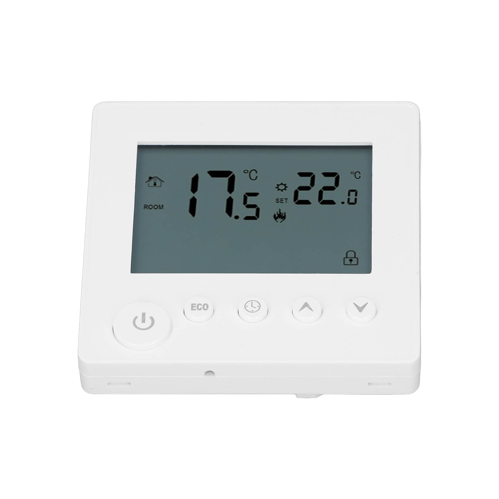 Intelligenter 4500-w-thermostat Mit Druckknopfsteuerung Für Warmwasserbereitung, Geeignet Für Zuhause, Büro Und Hotel, 90–240 V Wechselstrom, Weiß