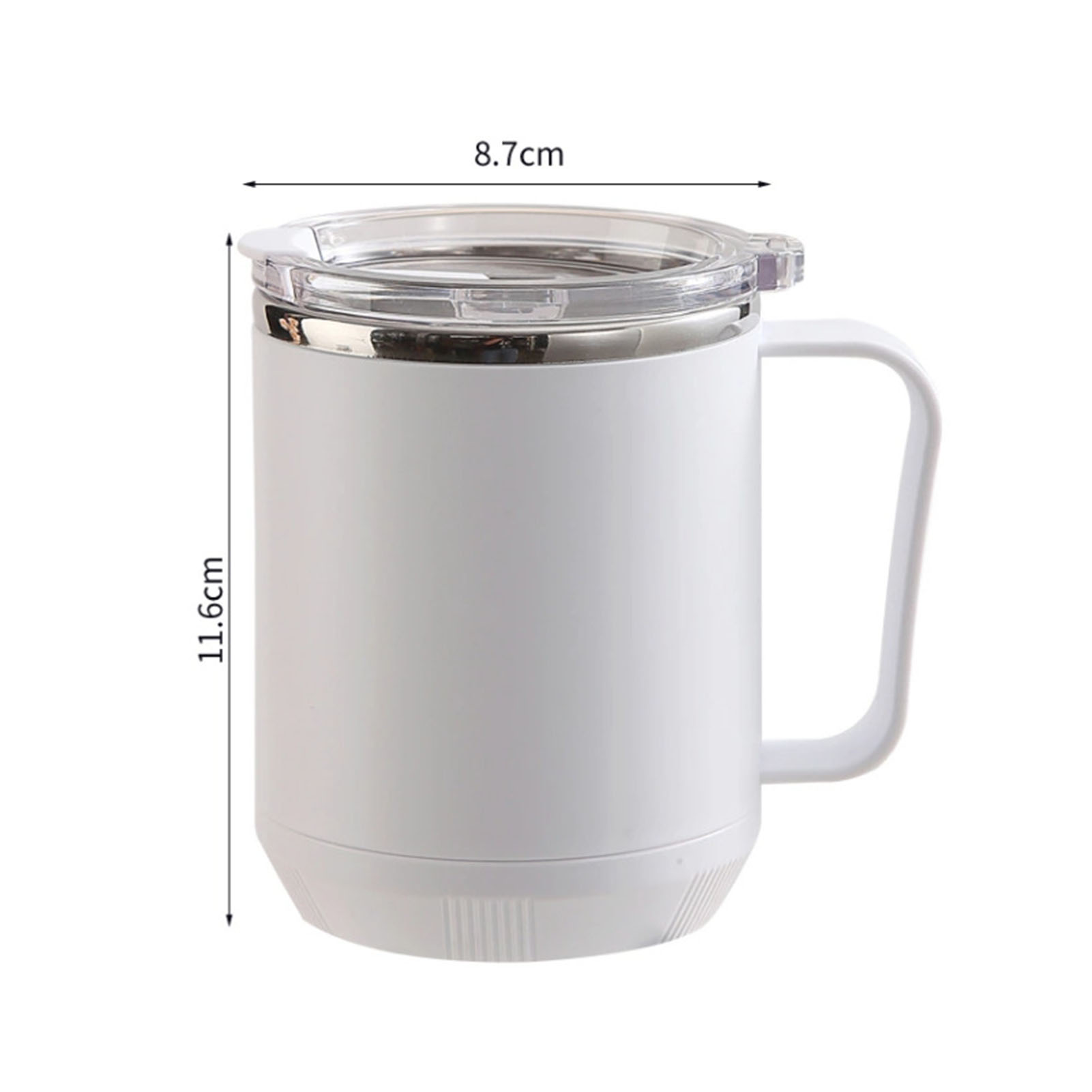 Kaffeebecher 460 Ml, Edelstahl 304, Auslaufsicher, Elegant, Tragbarer Becher Für Outdoor-aktivitäten, Weiß